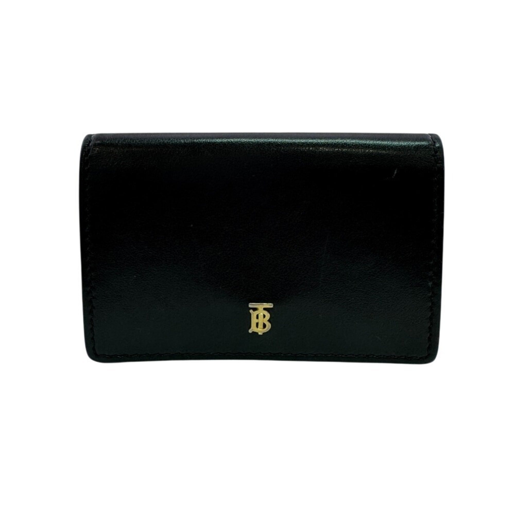 Burberry Black Leather Wallet (Tri-Fold) (Pre-Owned)