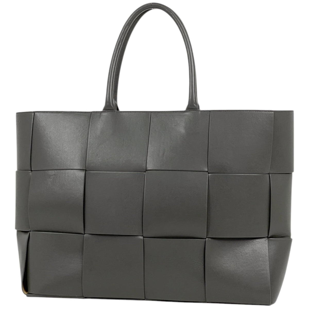 Bottega Veneta Gray Leather Tote Bag (Pre-Owned)