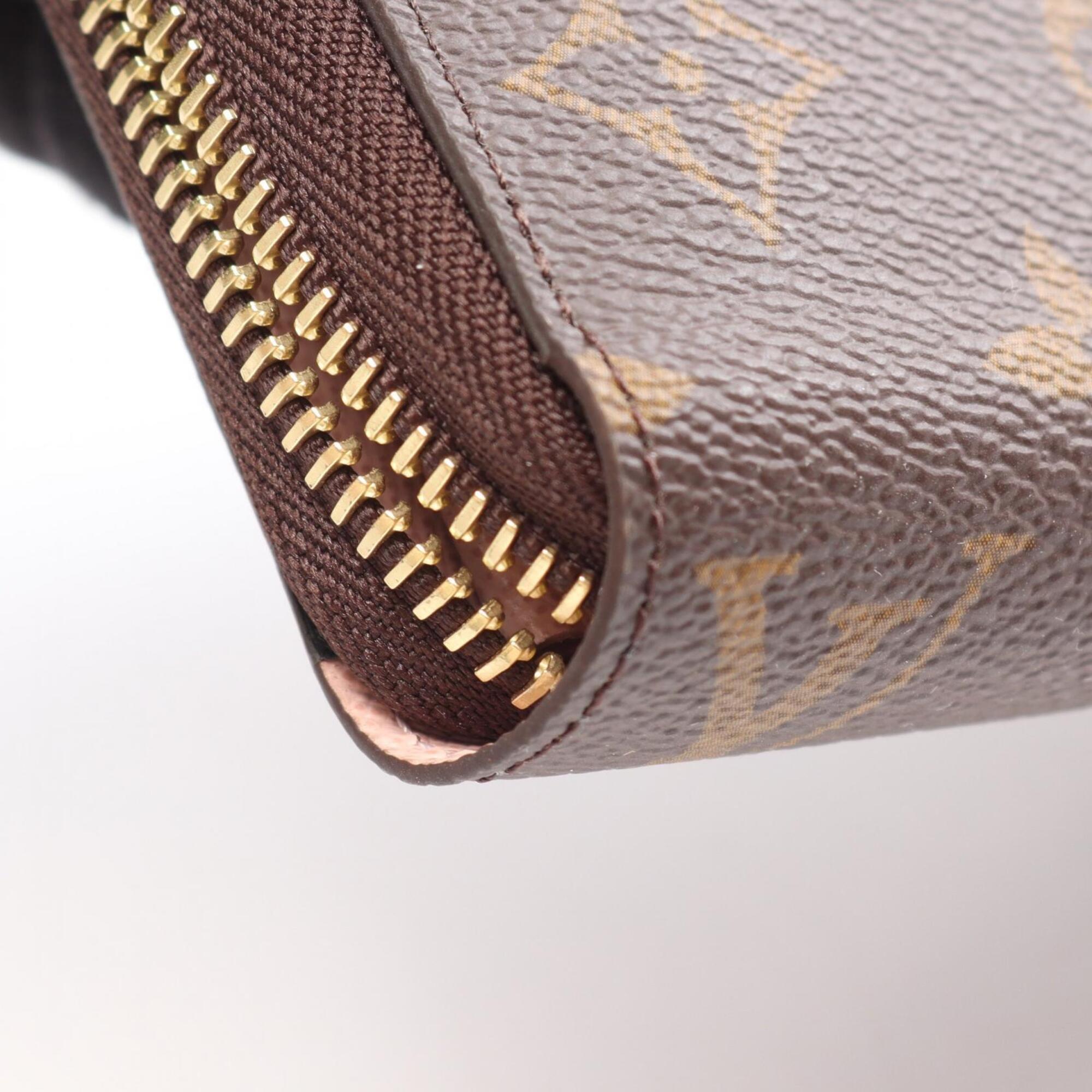 Louis Vuitton Brown Monogram Pink Rose Ballerine Monogram Leather Long Wallet (Bi-Fold) (Pre-Owned)