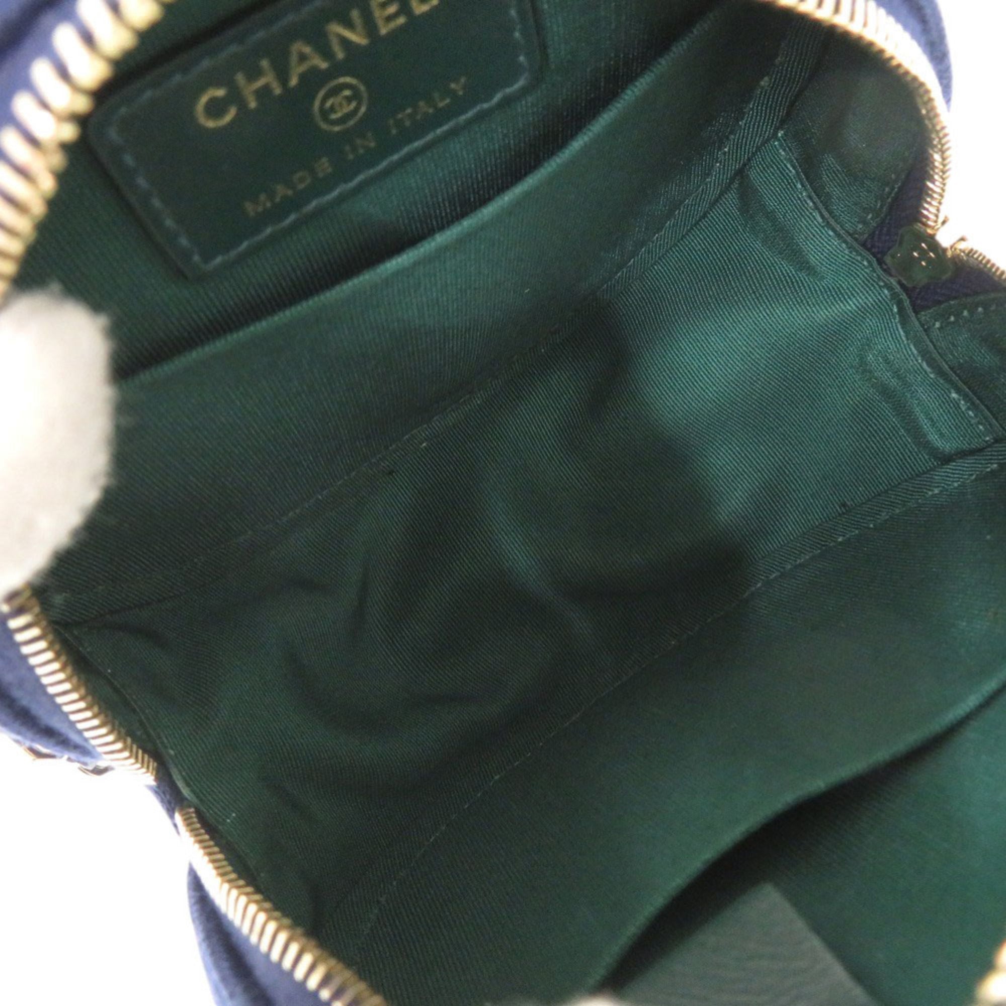 Chanel Blue Cotton Shoulder Bag (Pre-Owned)