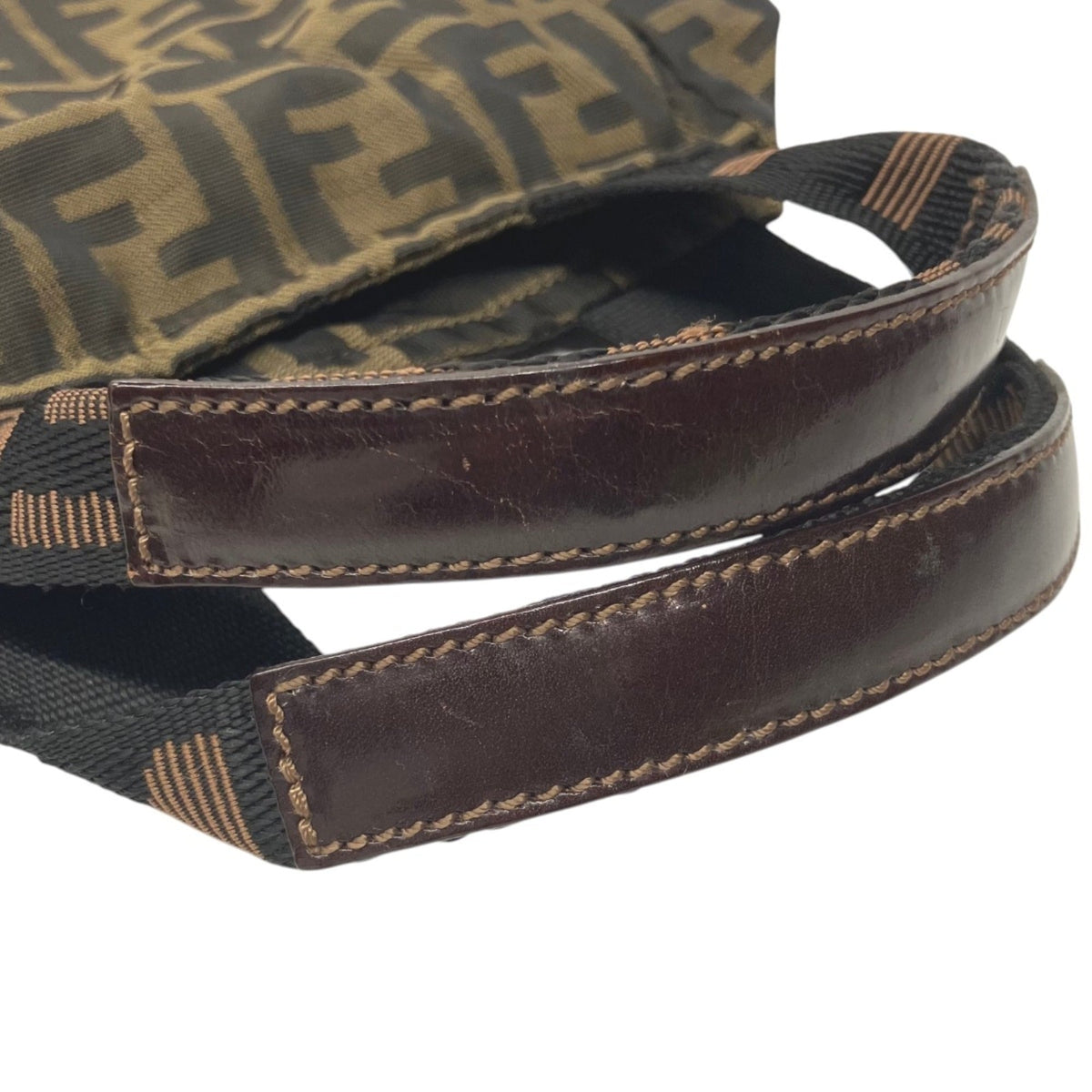 Fendi Zucca Brown Canvas Handbag (Pre-Owned)
