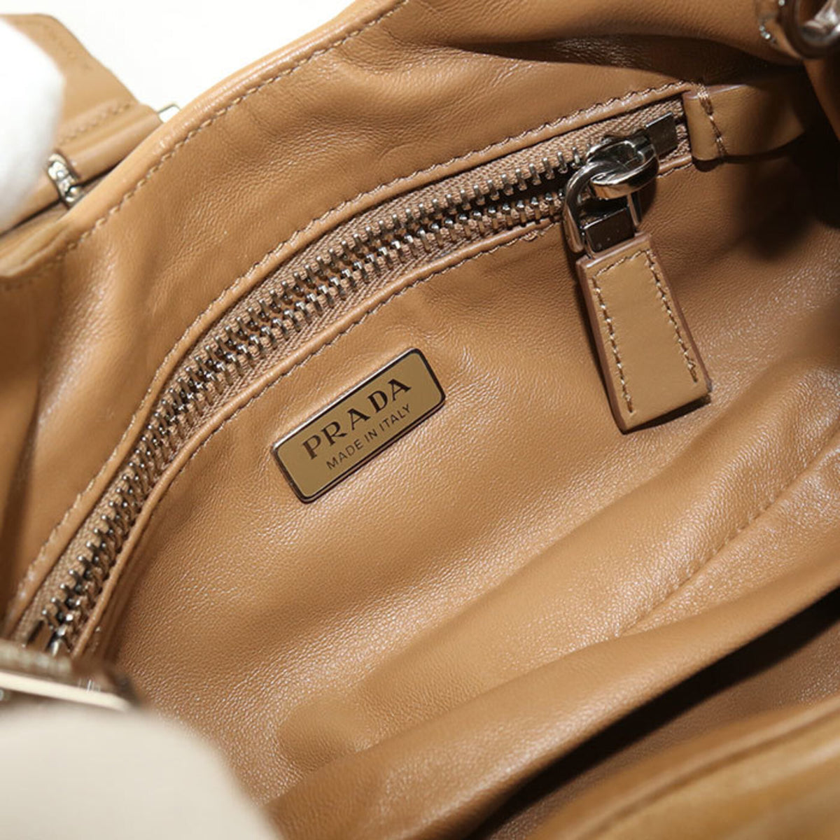 Prada Brown Nappa Leather Handbag (Pre-Owned)