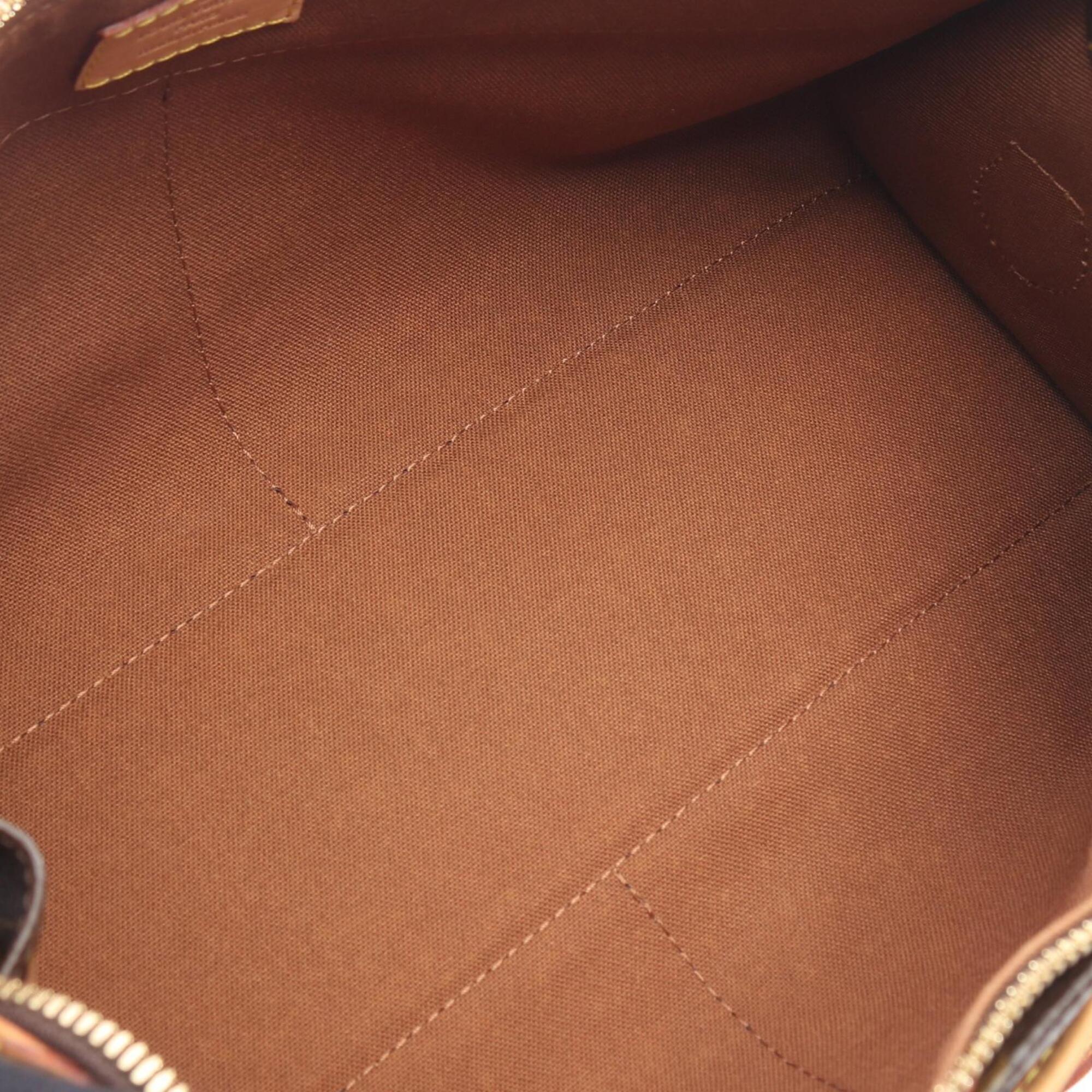 Louis Vuitton Brown Coated Canvas Leather Handbag Shoulder Bag (Pre-Owned)
