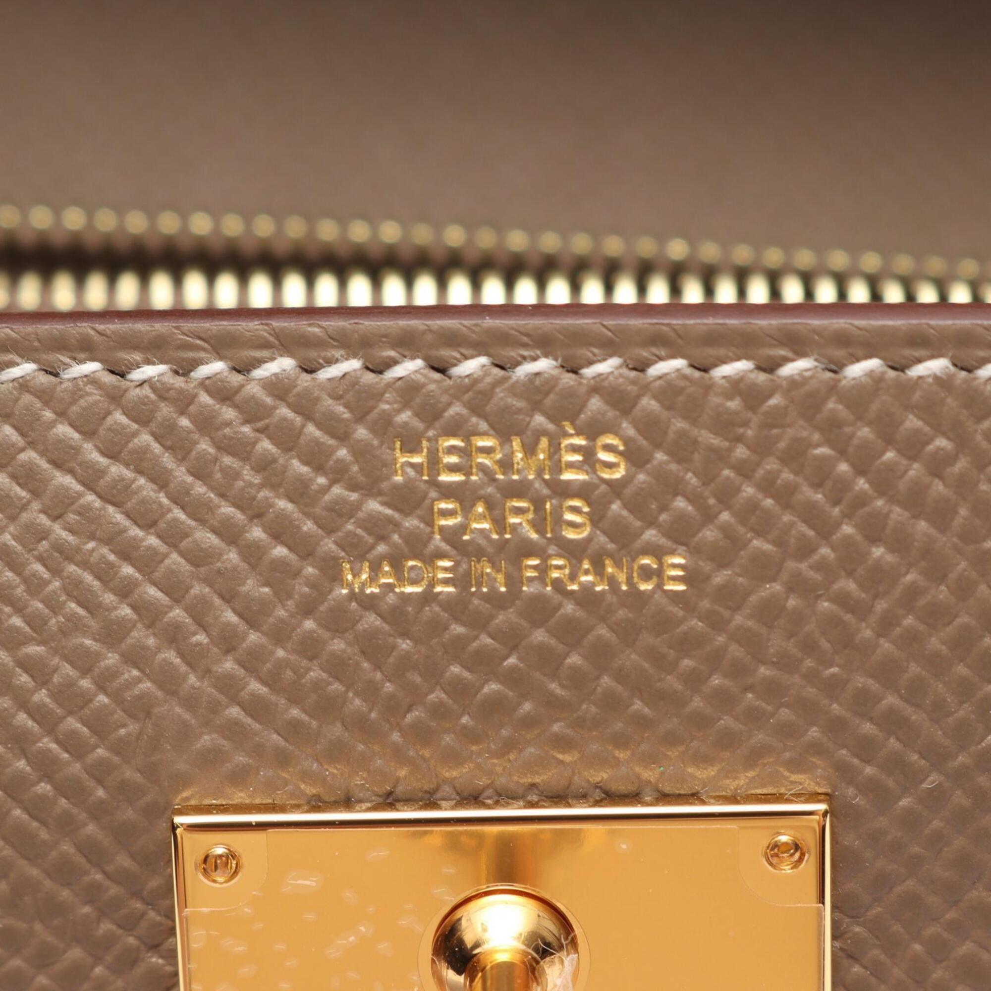 Hermes Etoupe Gray Gray Epsom Leather Handbag Shoulder Bag (Pre-Owned)