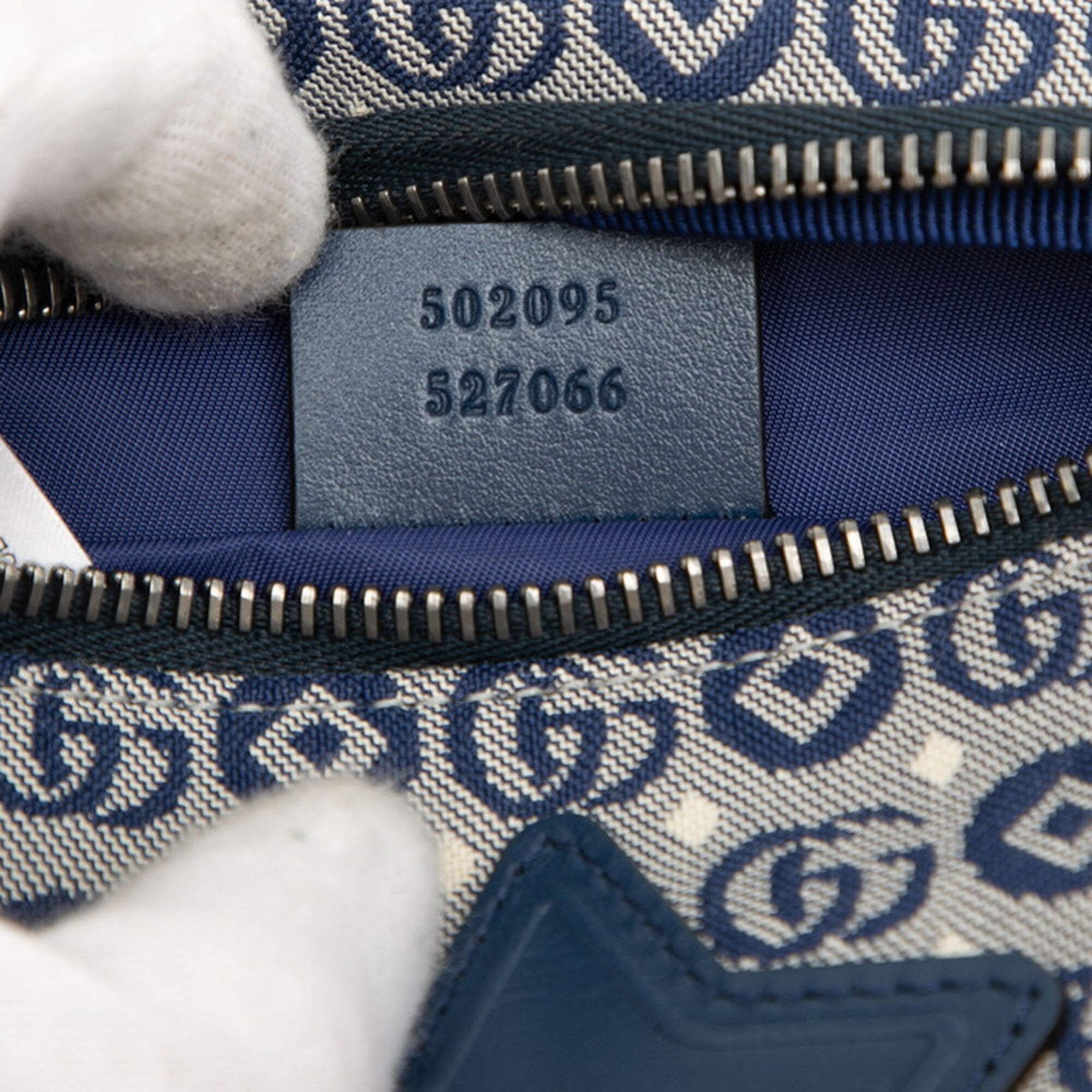 Gucci Multi-Color Navy Canvas Sling Bag (Pre-Owned)