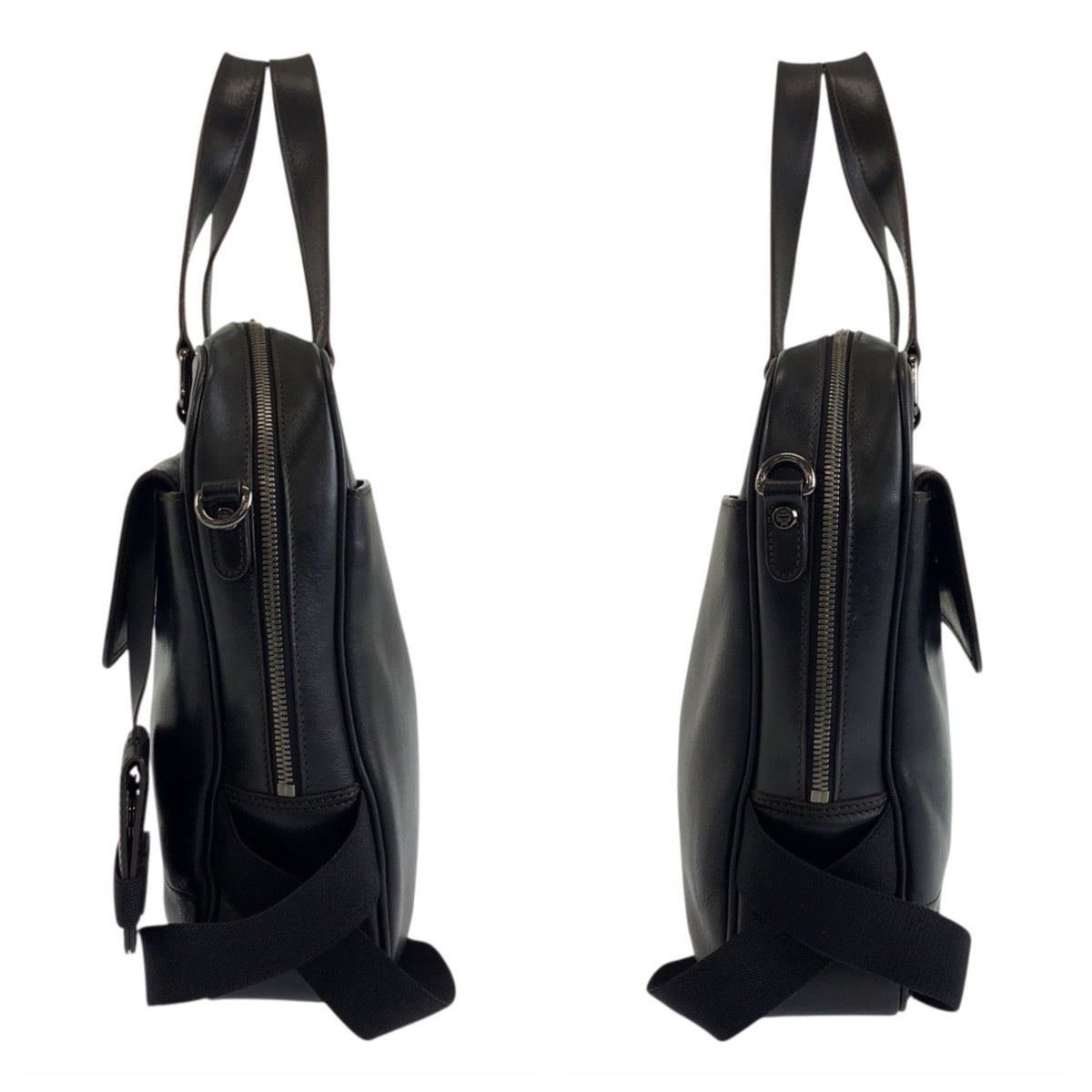 Mcm Black Leather Shoulder Bag (Pre-Owned)