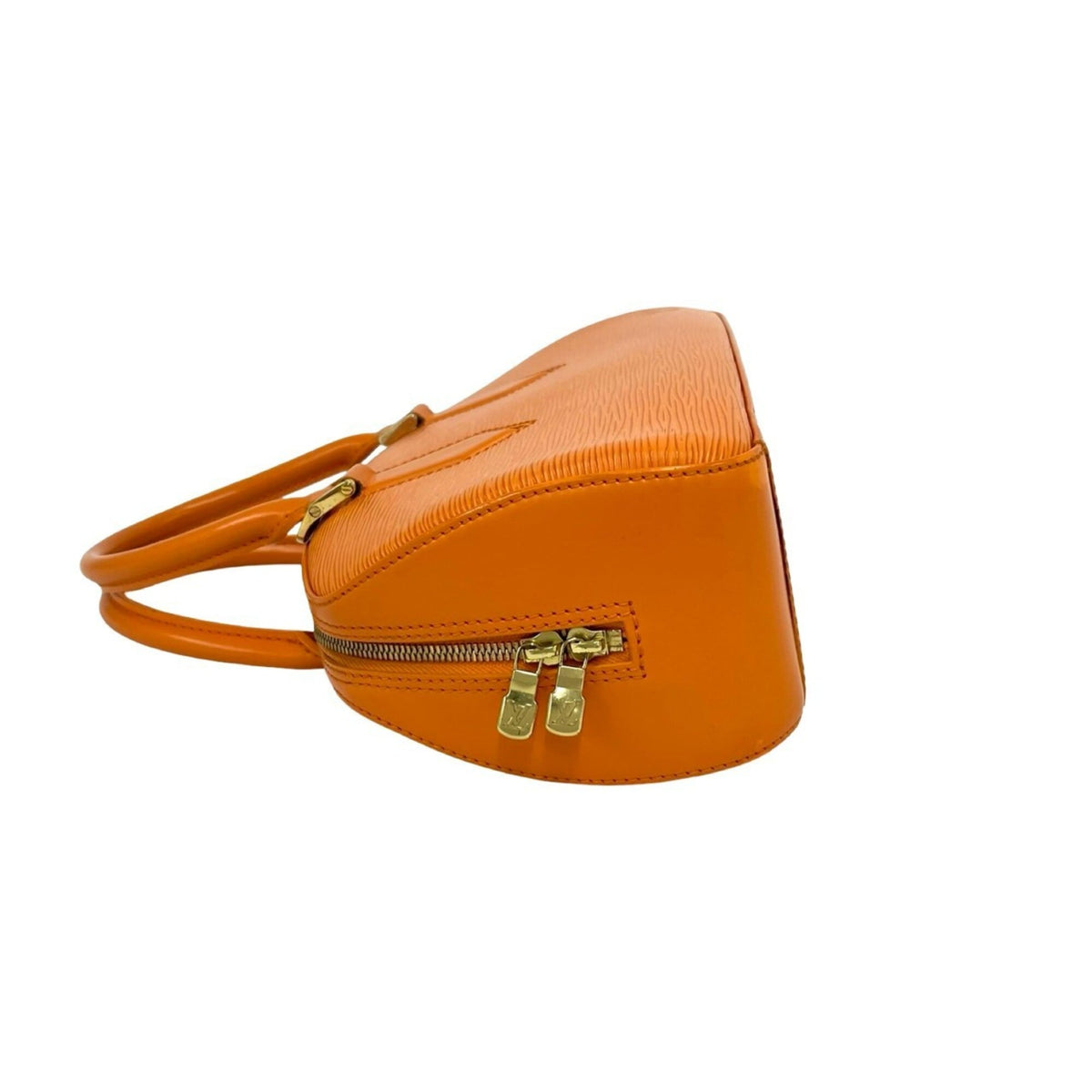 Louis Vuitton Orange Leather Boston Bag Handbag (Pre-Owned)
