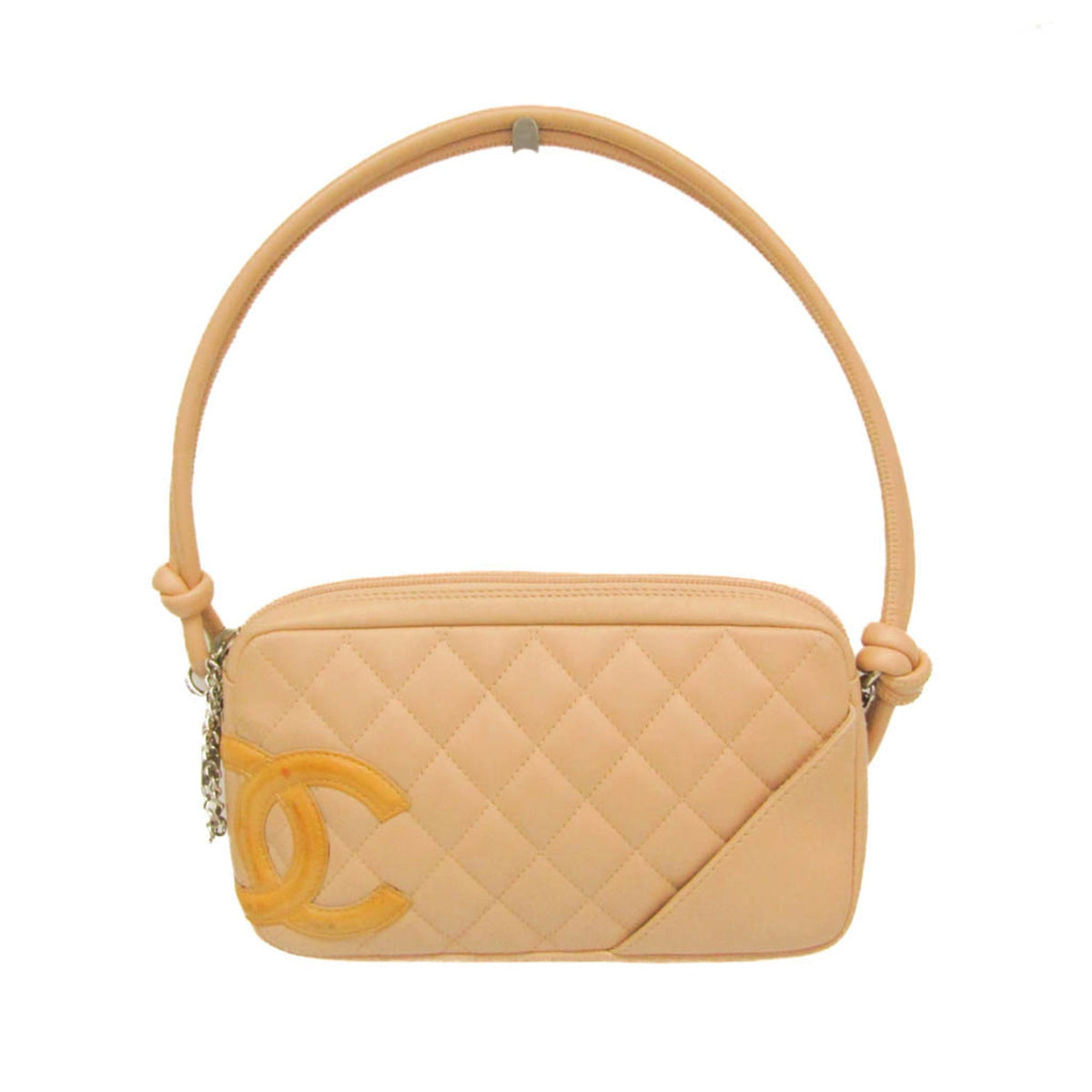 Chanel Ligne Cambon Light Beige Leather Handbag (Pre-Owned)