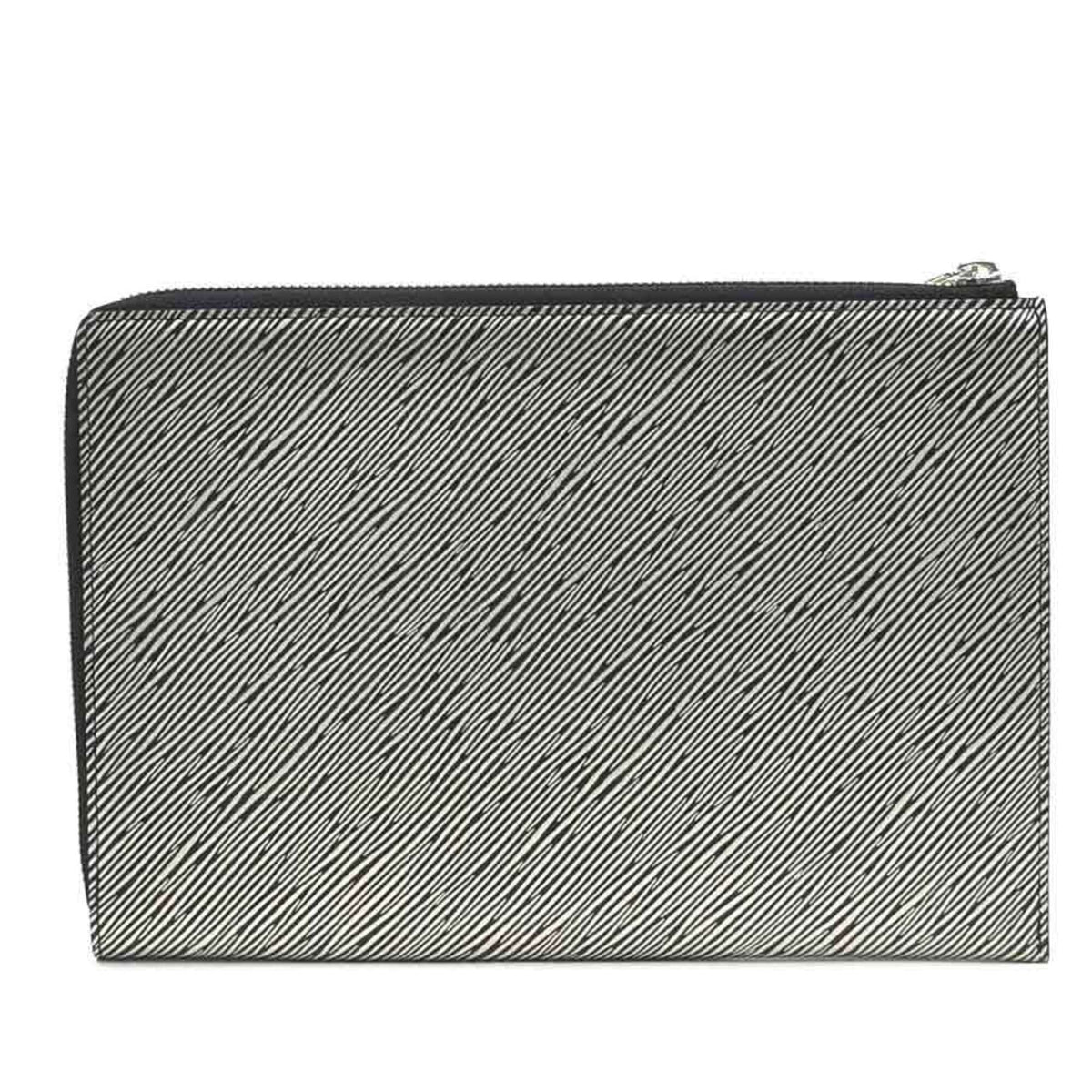 Louis Vuitton Black Silver Epi Leather Clutch Bag Pochette (Pre-Owned)
