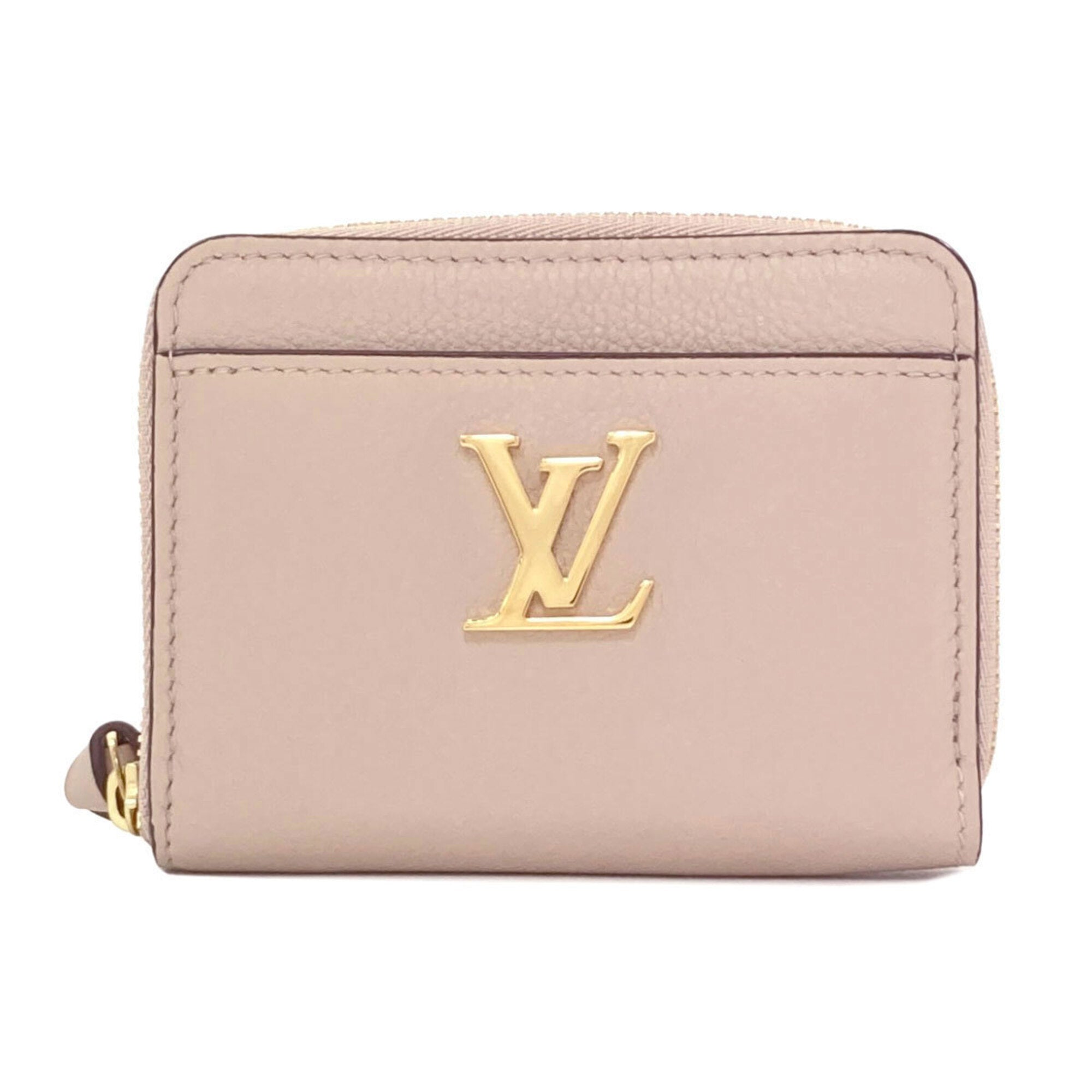 Louis Vuitton Grayish Leather Coin Purse/Coin Case (Pre-Owned)
