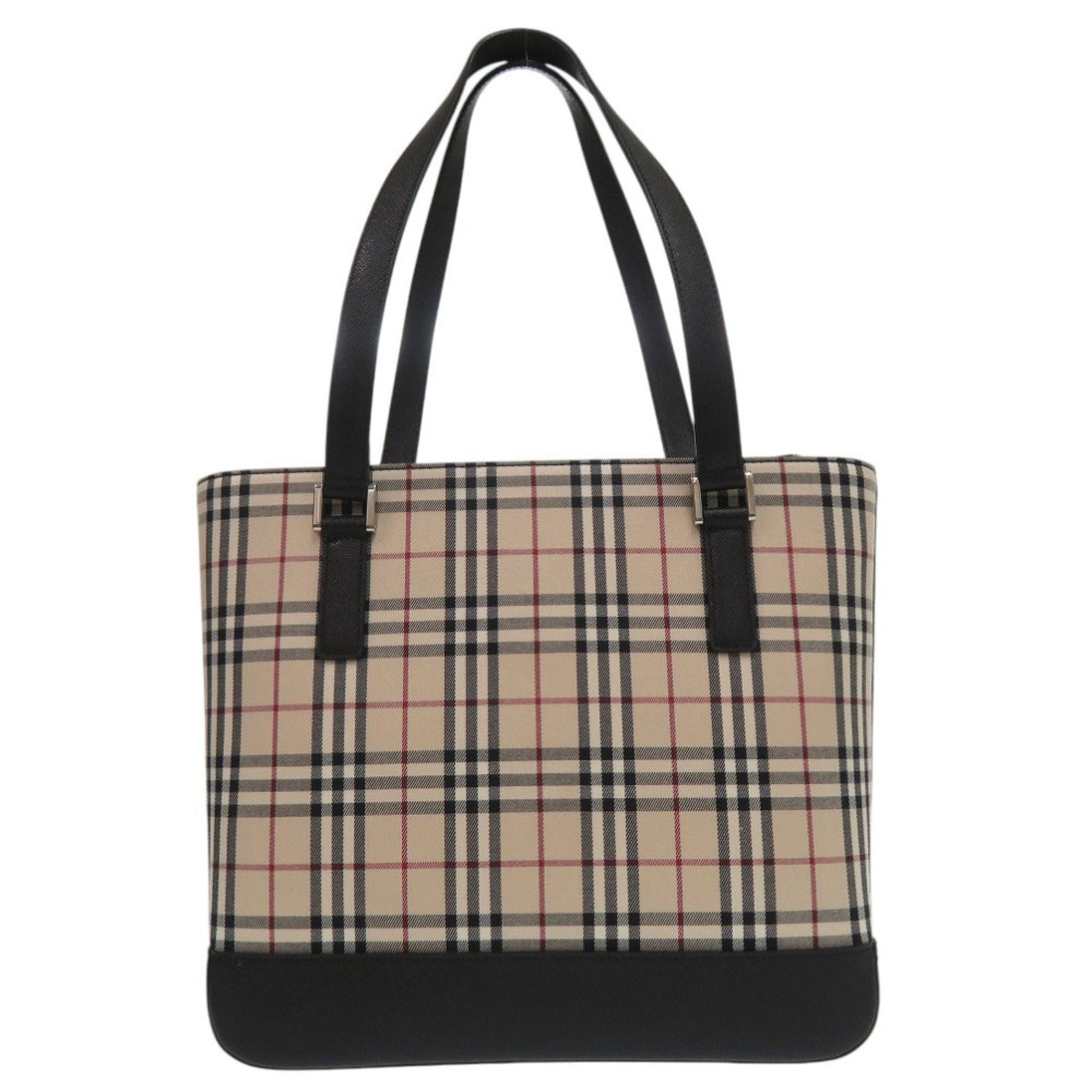 Burberry Beige Nylon Canvas Leather Tote Bag (Pre-Owned)