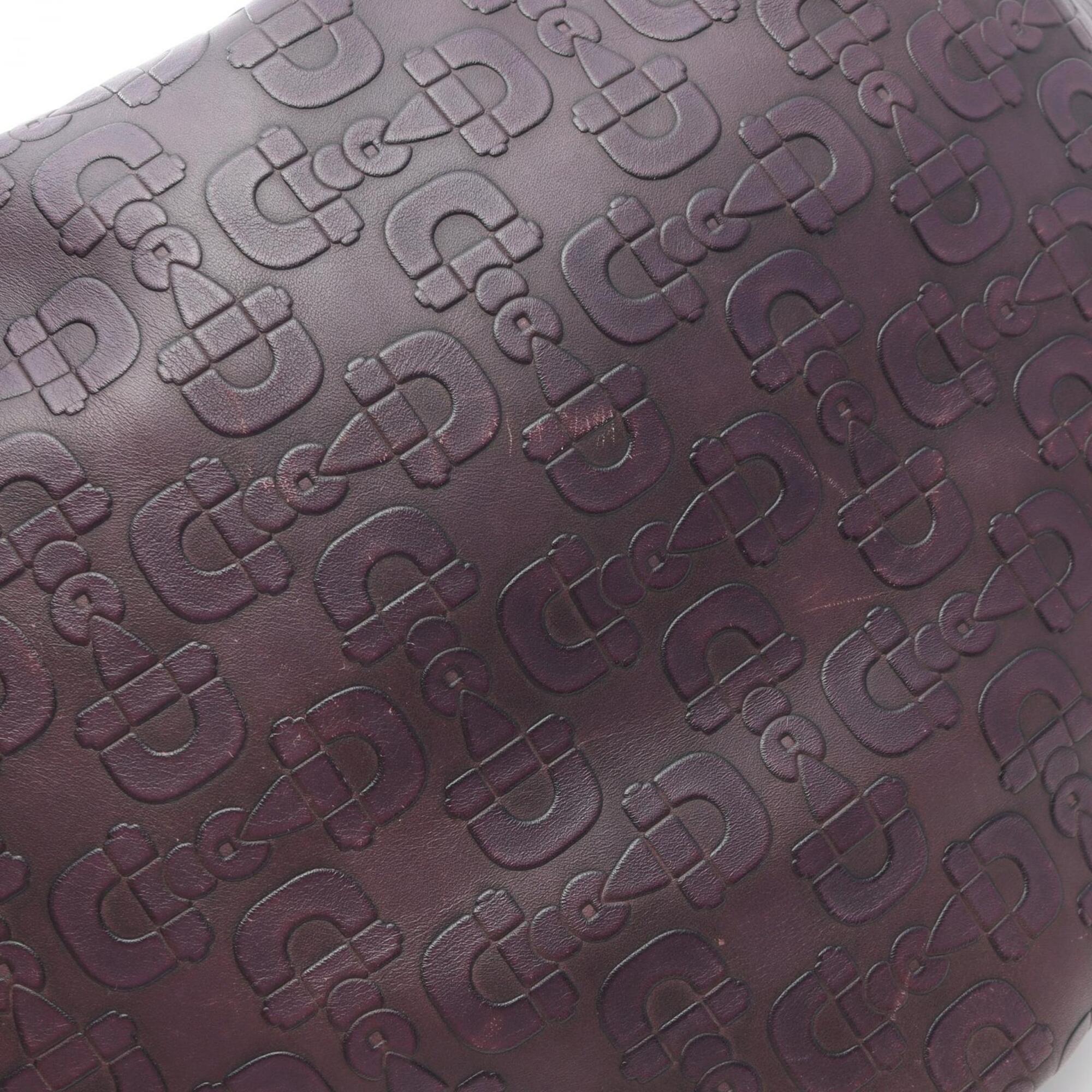 Gucci Purple Leather Handbag Shoulder Bag (Pre-Owned)