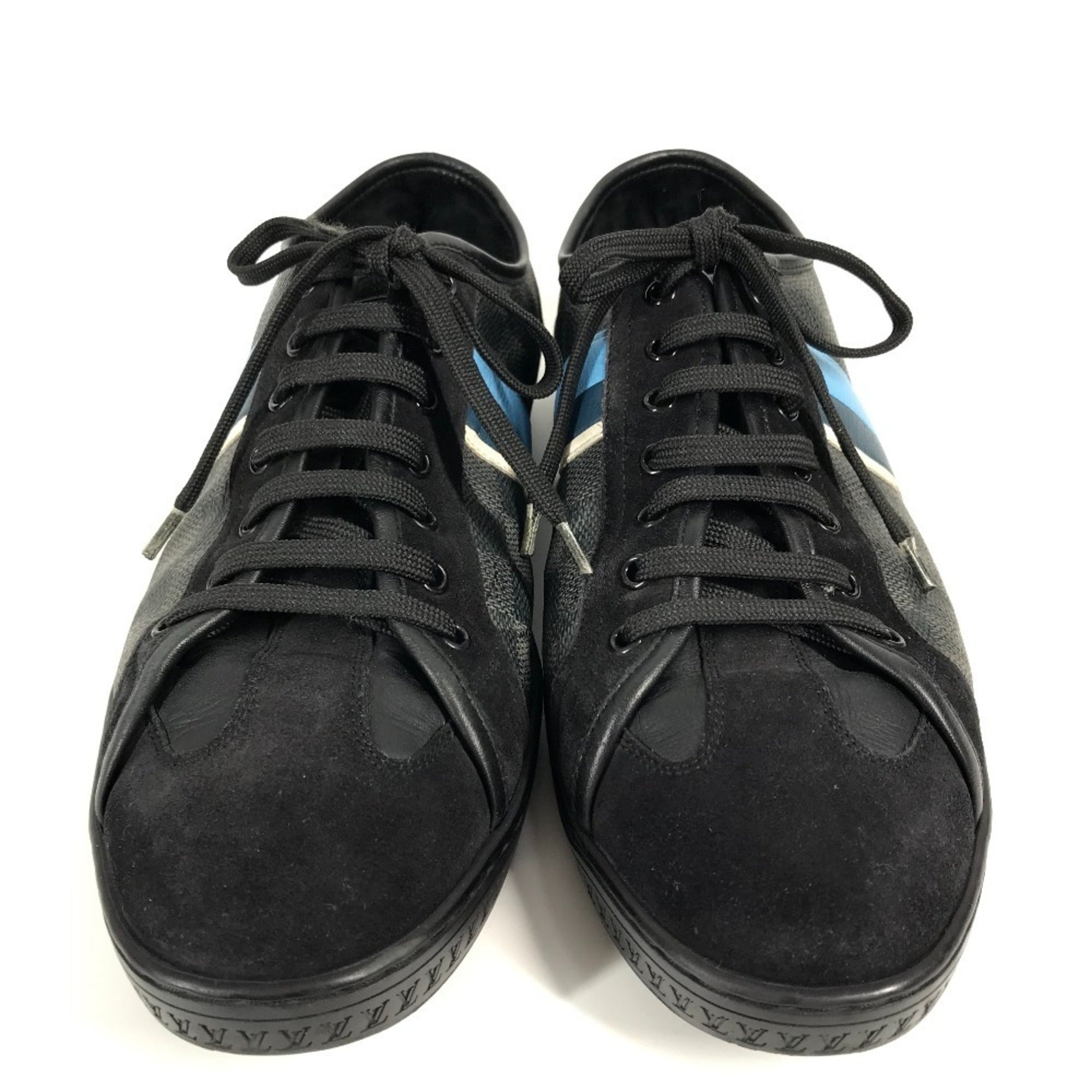 Louis Vuitton Black Blue Sneakers (Pre-Owned)