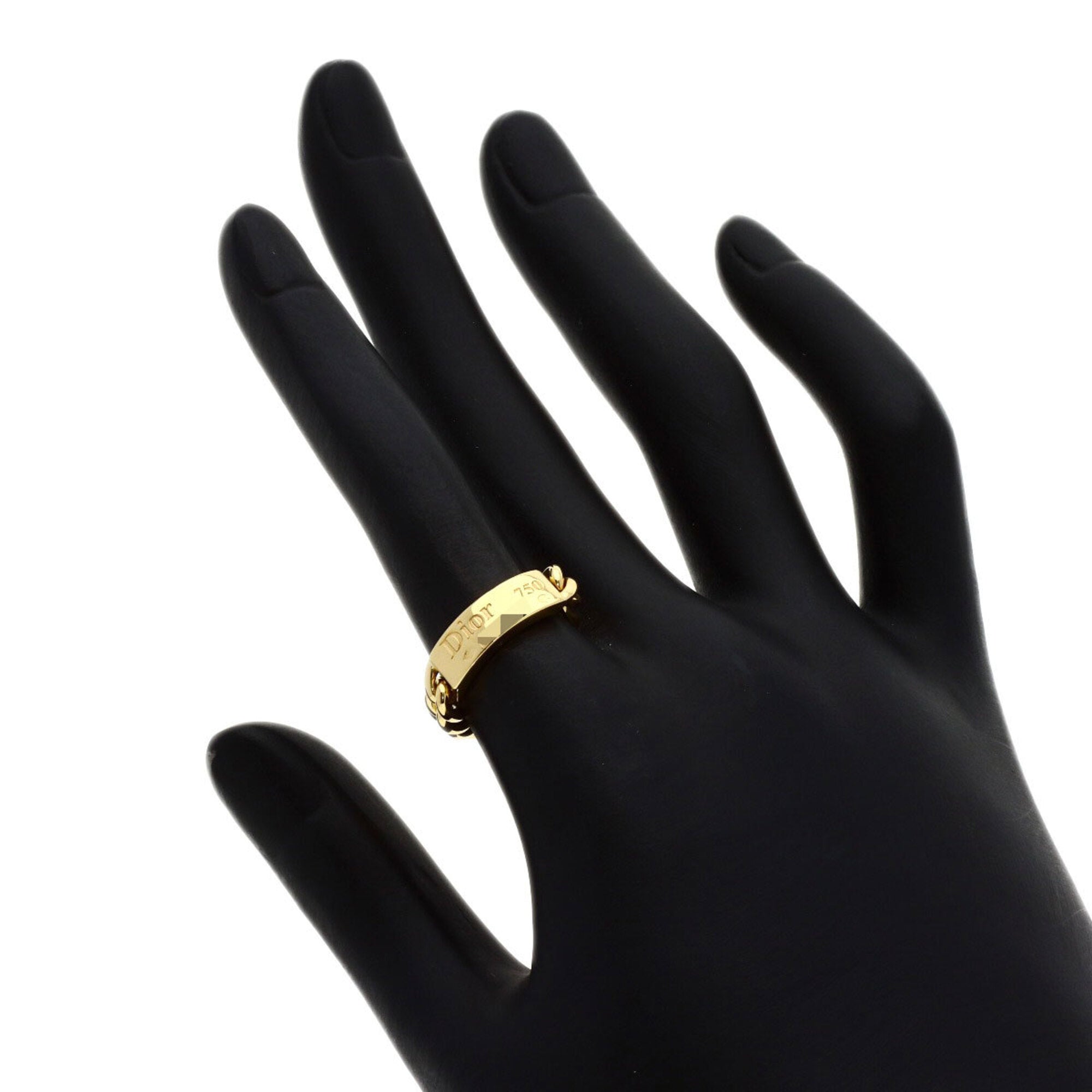 Christian Dior Gold Yellow Gold (18K) Band Ring (Pre-Owned)