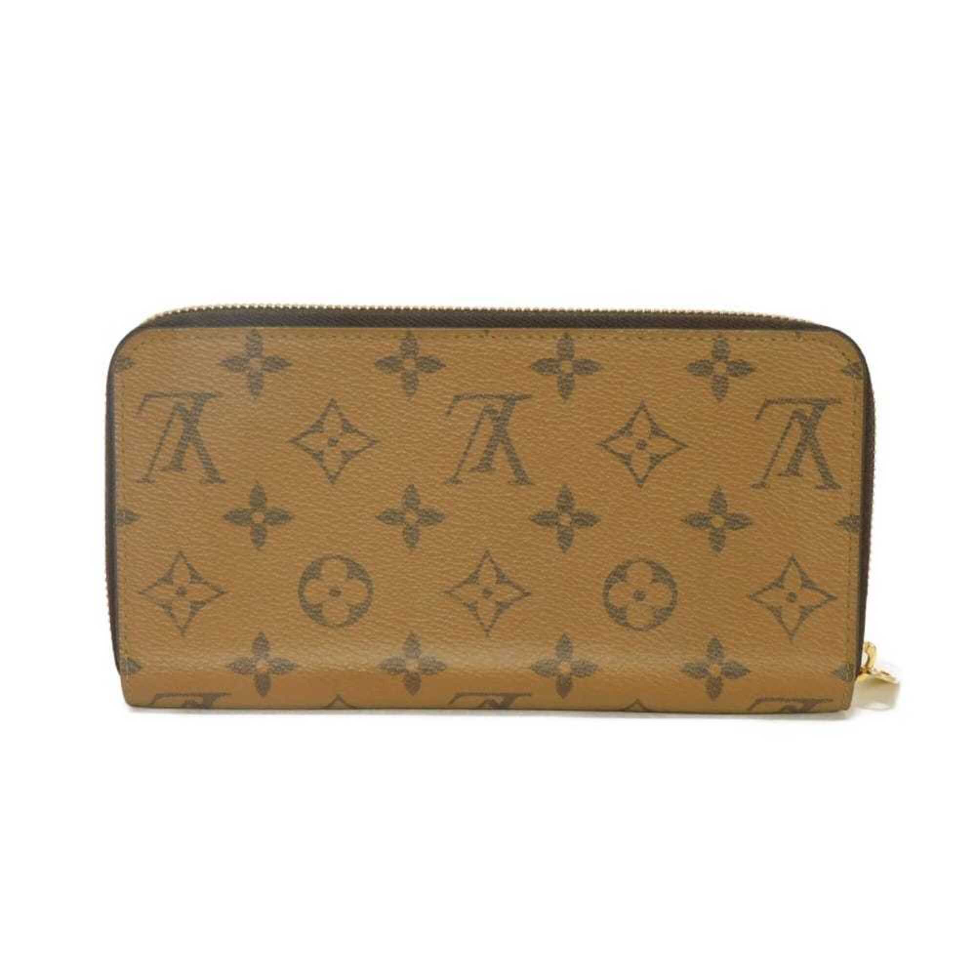 Louis Vuitton Brown Light Brown Monogram Reverse Monogram Reverse Long Wallet (Bi-Fold) (Pre-Owned)