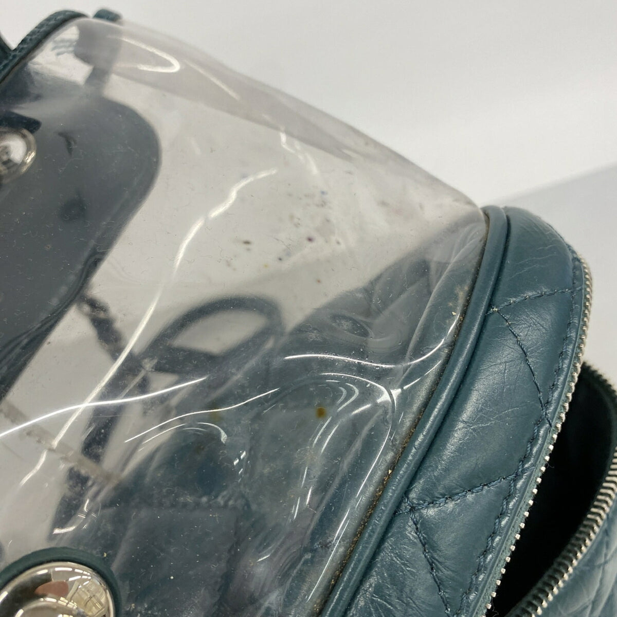 Chanel Green Leather Vinyl Backpack (Pre-Owned)
