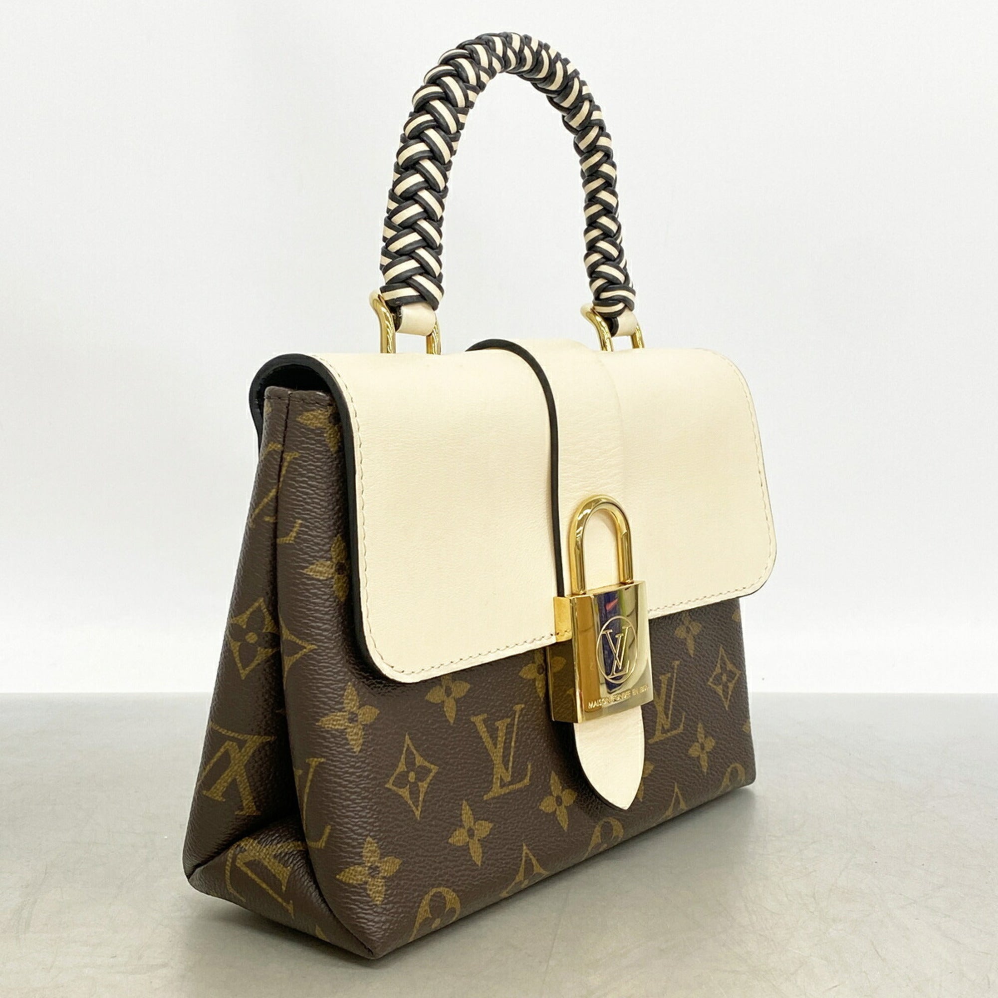 Louis Vuitton Brown Cream Handbag (Pre-Owned)