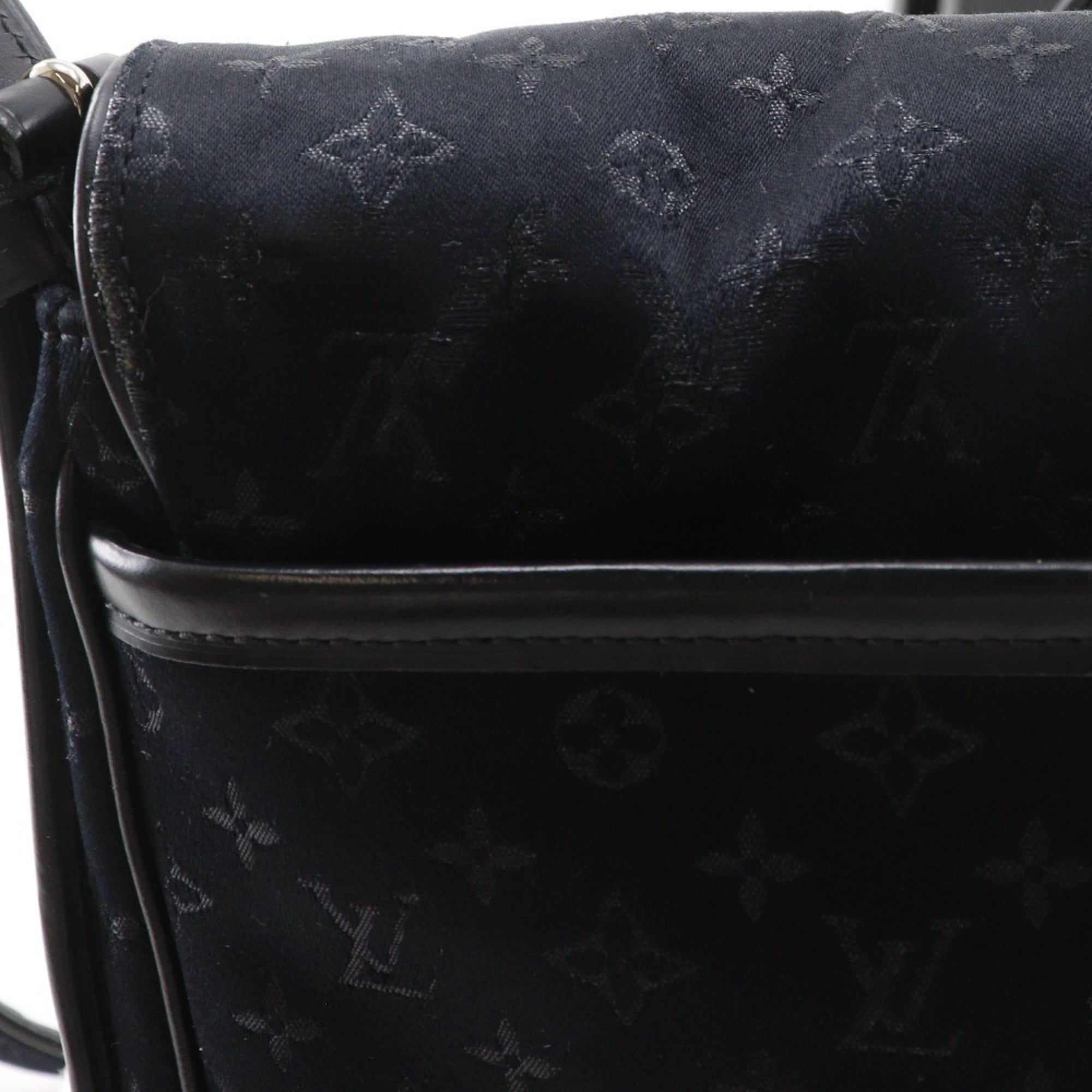 Louis Vuitton Black Monogram Satin Monogram Vernis Leather Shoulder Bag (Pre-Owned)