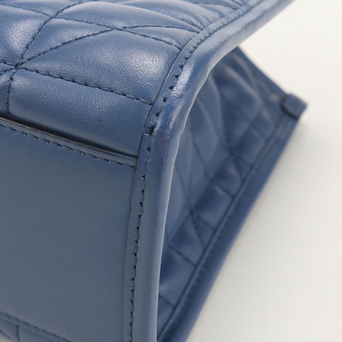 Gucci Blue Leather Tote Bag (Pre-Owned)
