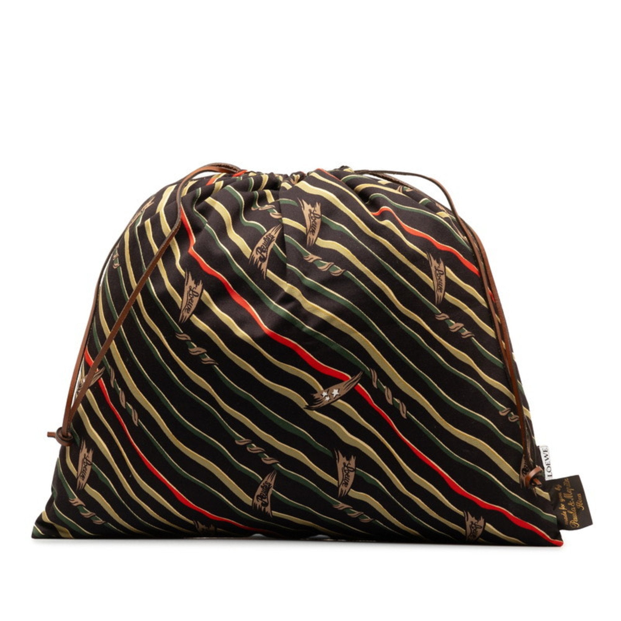 Loewe Black Green Multi-Color Canvas Pouch (Pre-Owned)