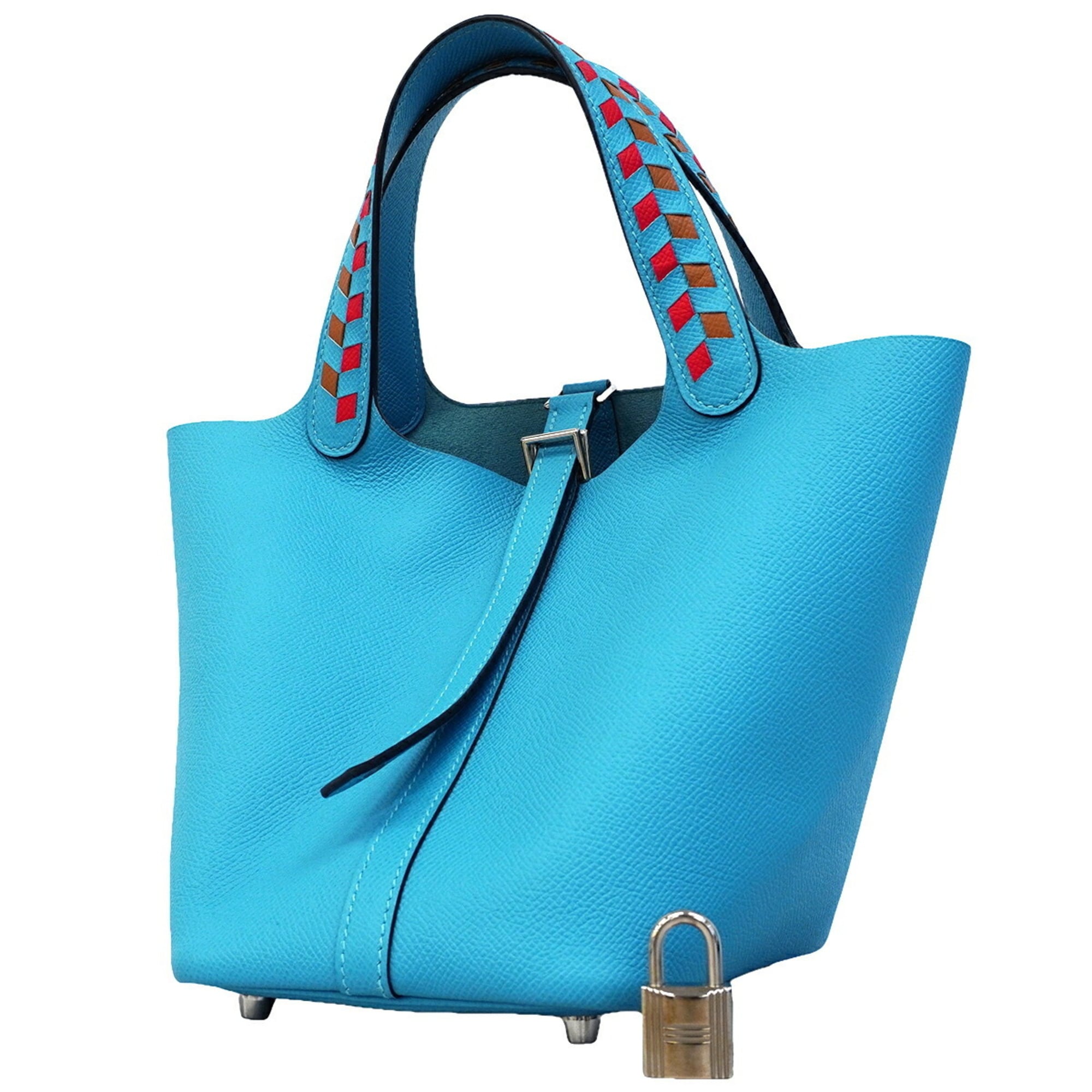Hermes Blue Epsom Leather Handbag (Pre-Owned)