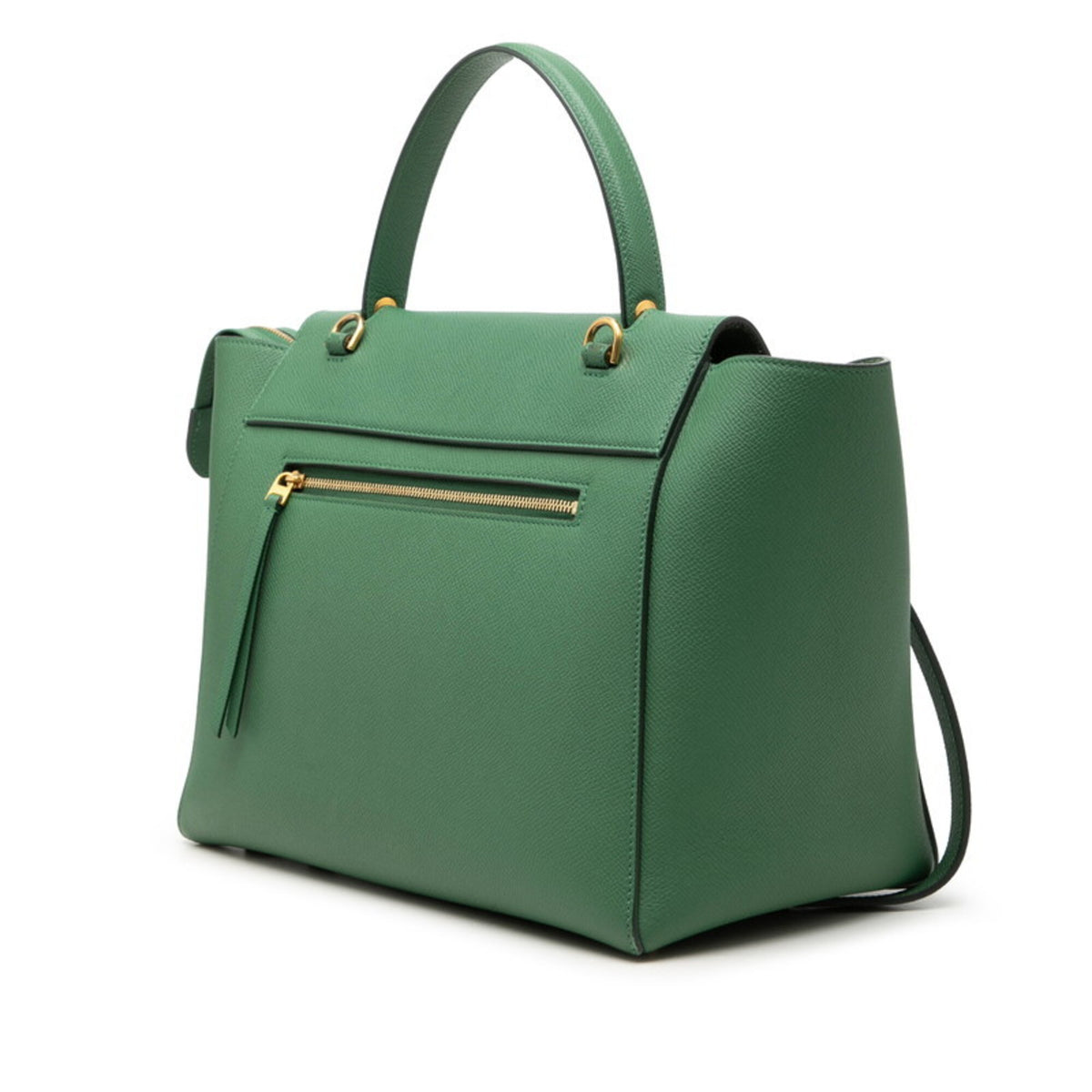 Celine Green Leather Handbag Shoulder Bag (Pre-Owned)