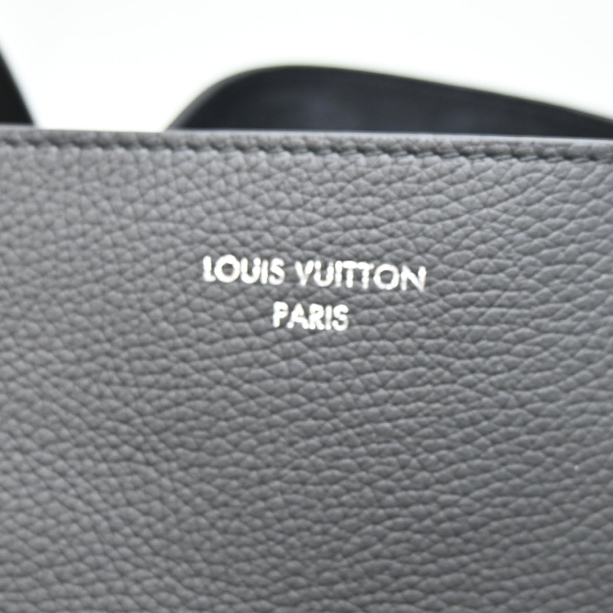 Louis Vuitton Black Noir Leather Pouch Tote Bag (Pre-Owned)