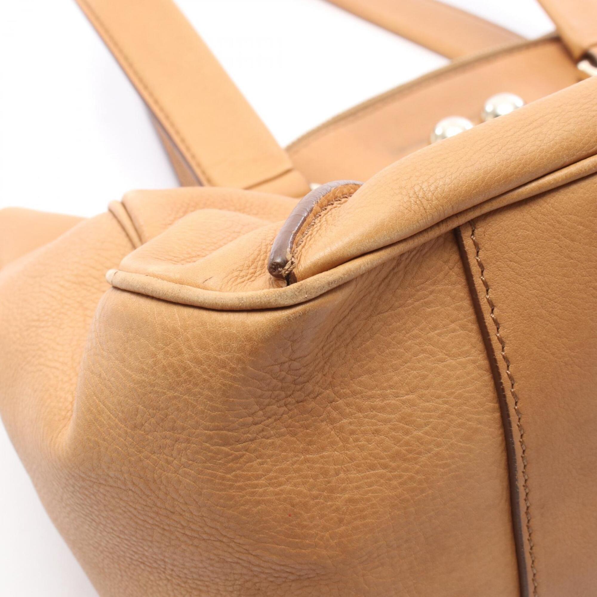 Celine Brown Leather Handbag Shoulder Bag (Pre-Owned)