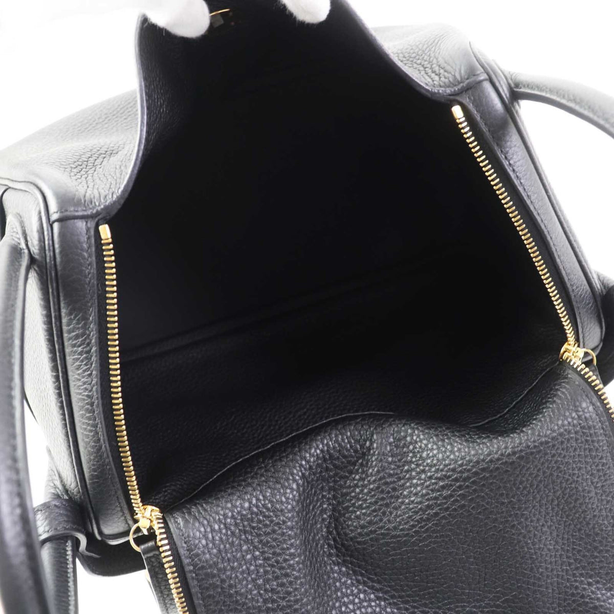 Hermes Lindy Black Taurillon Clemence Leather Shoulder Bag (Pre-Owned)