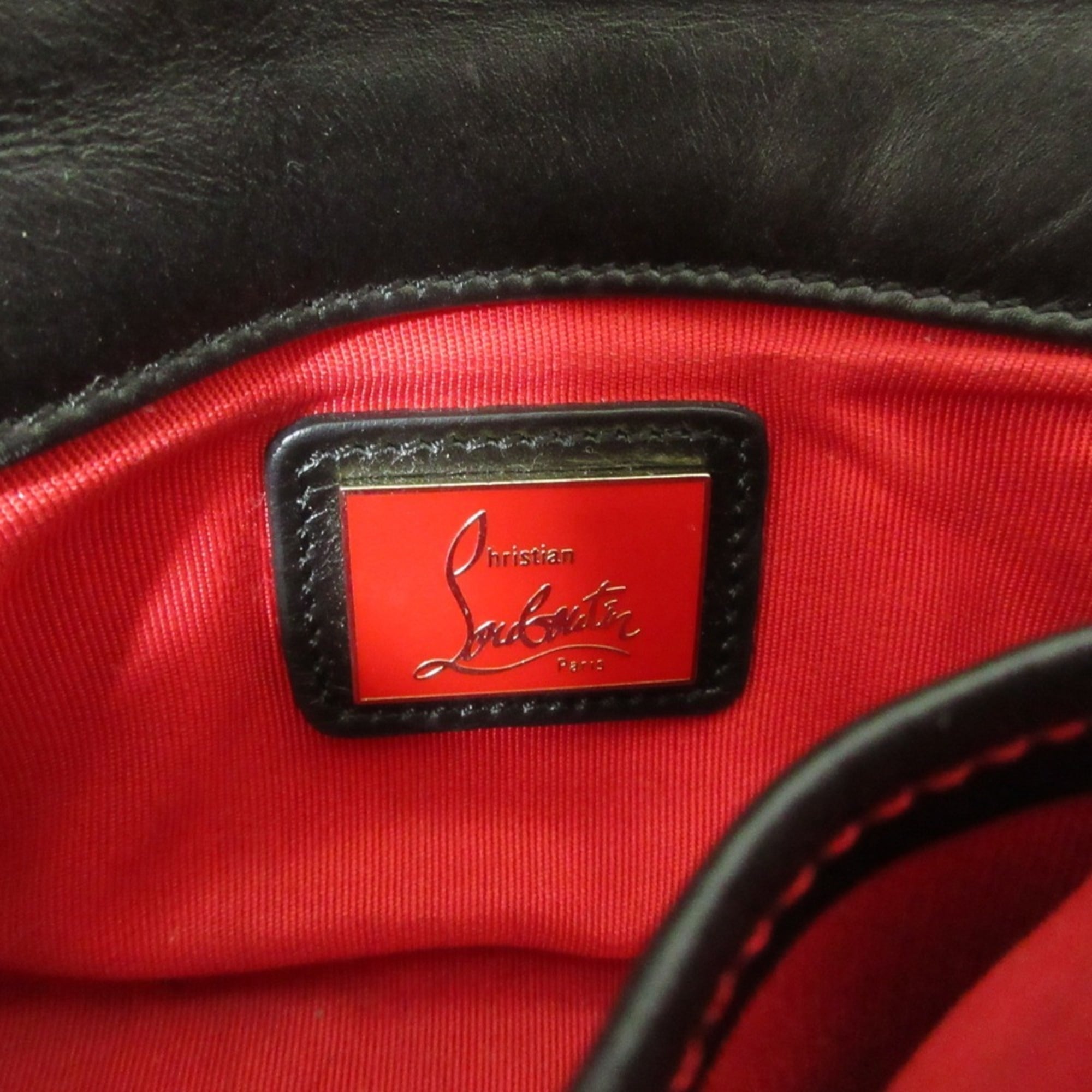 Christian Louboutin Black Leather Shoulder Bag (Pre-Owned)