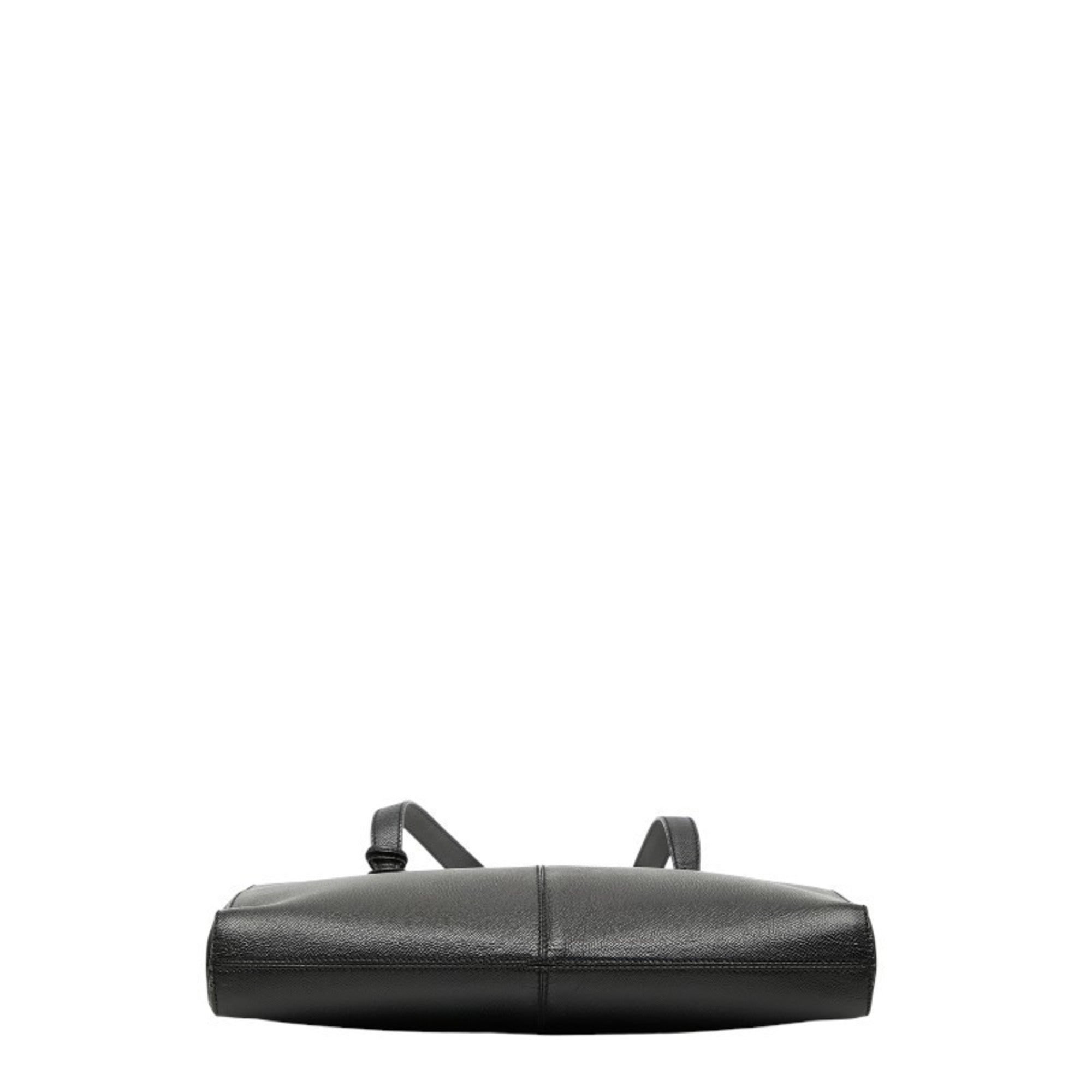 Chanel Black Grained Calfskin Shoulder Bag Tote Bag (Pre-Owned)