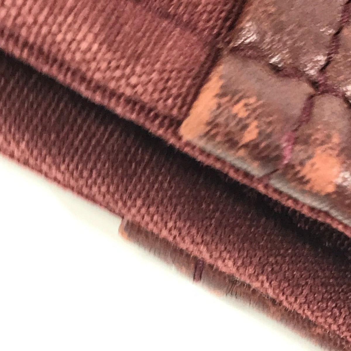 Hermes Red Color Wine Canvas Leather Handbag Tote Bag (Pre-Owned)