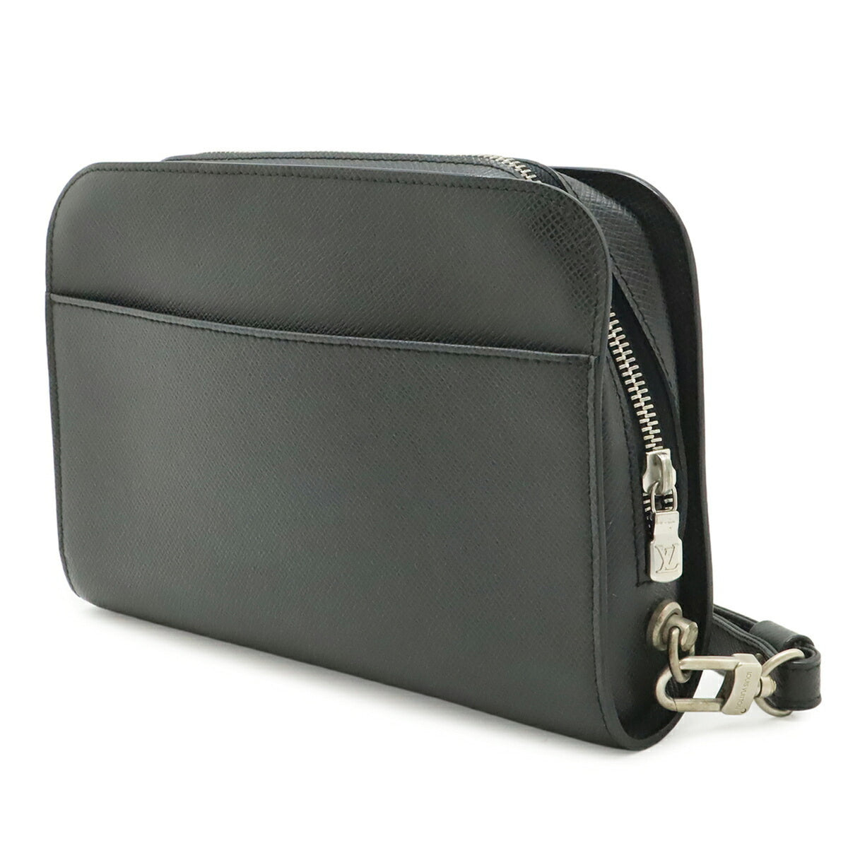 Louis Vuitton Ardoise Black Taiga Leather Clutch Bag Handbag (Pre-Owned)