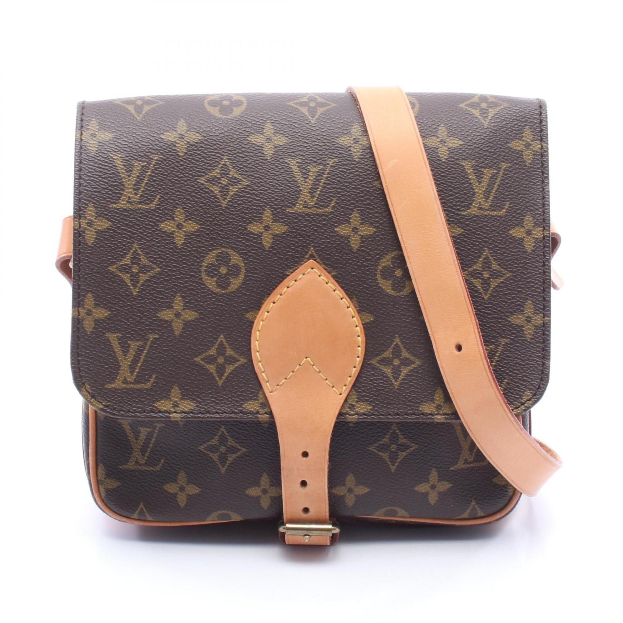 Louis Vuitton Brown Monogram Coated Canvas Leather Shoulder Bag (Pre-Owned)