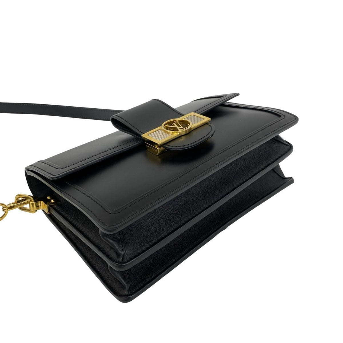 Louis Vuitton Black Leather Pochette Shoulder Bag (Pre-Owned)