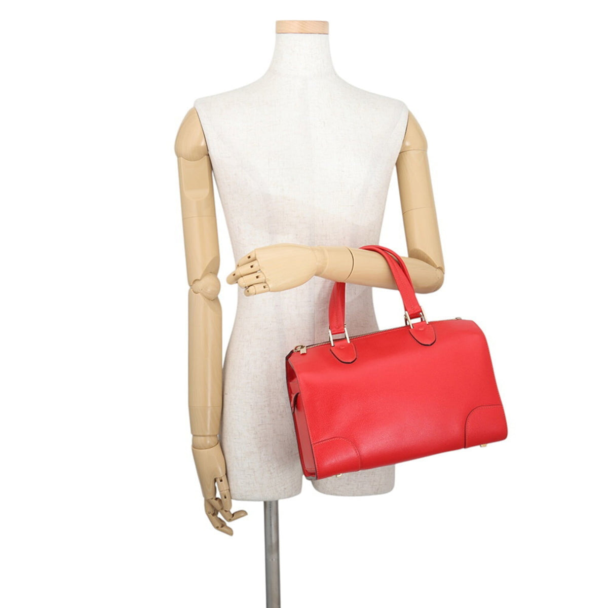 Valextra Red Color Leather Handbag (Pre-Owned)