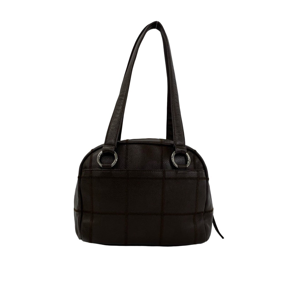 Chanel Brown Grained Calfskin Handbag Shoulder Bag (Pre-Owned)