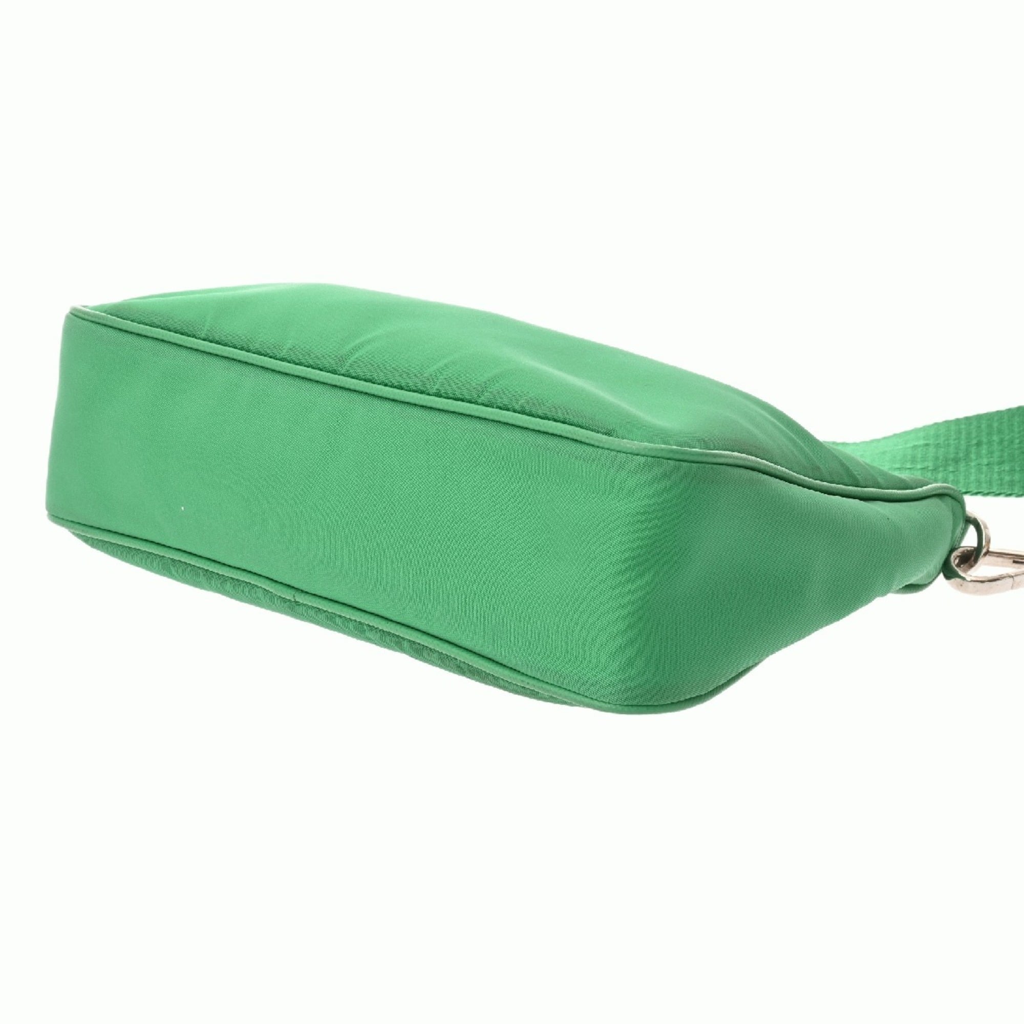 Prada Green Nylon Shoulder Bag (Pre-Owned)