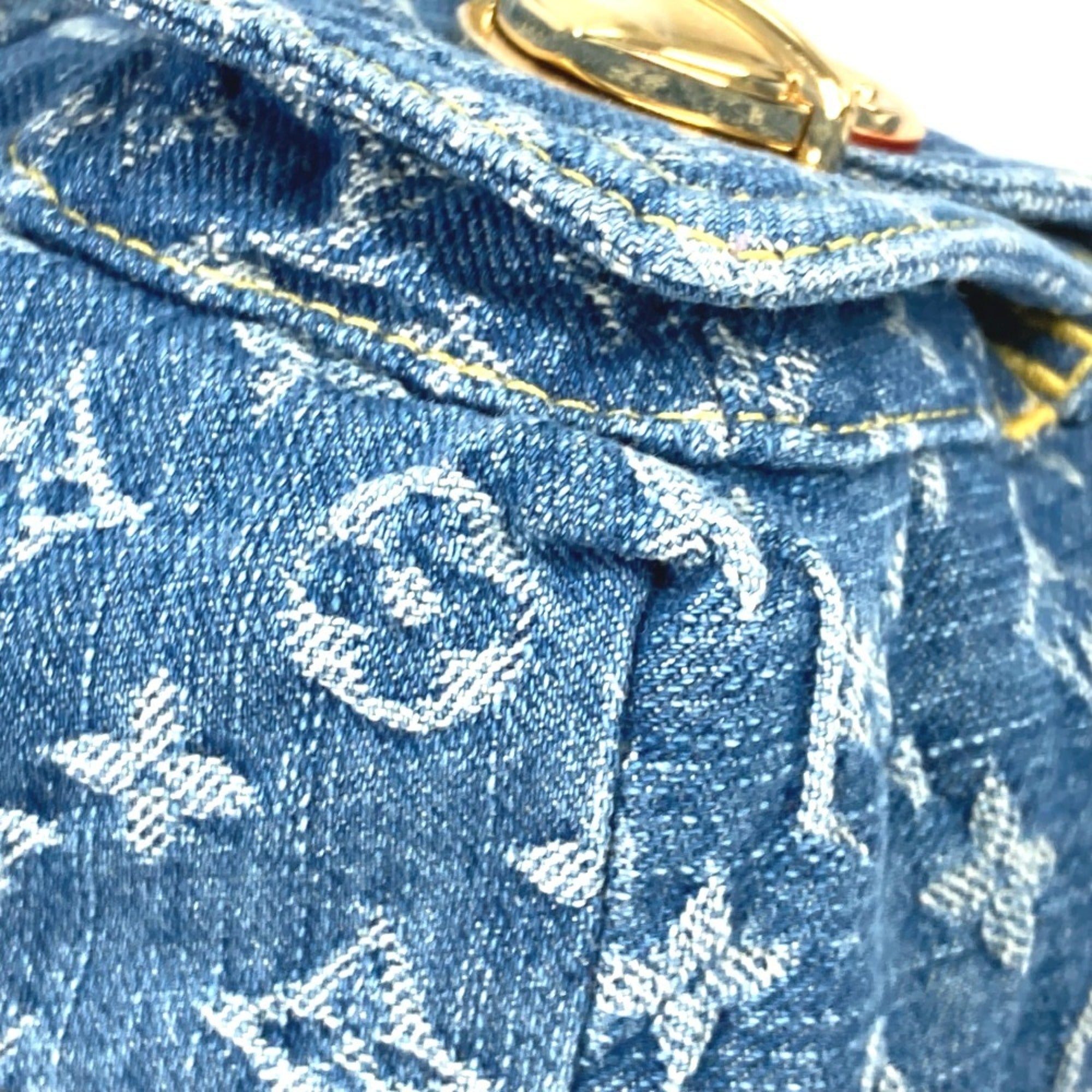 Louis Vuitton Blue Monogram Denim Backpack (Pre-Owned)