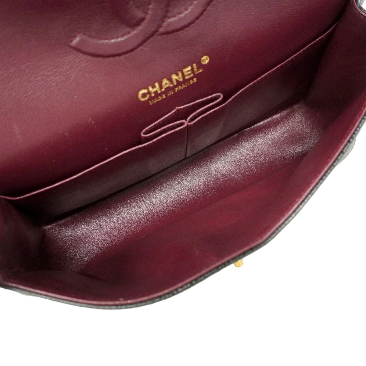 Chanel Black Grained Calfskin Shoulder Bag (Pre-Owned)