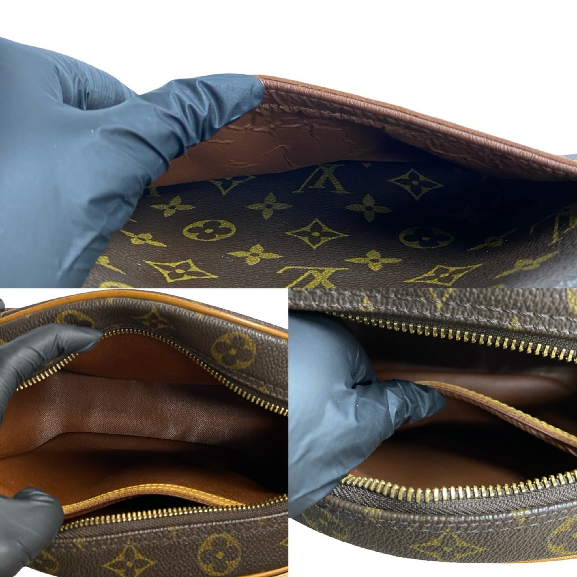 Louis Vuitton Brown Leather Pvc Pochette Shoulder Bag (Pre-Owned)