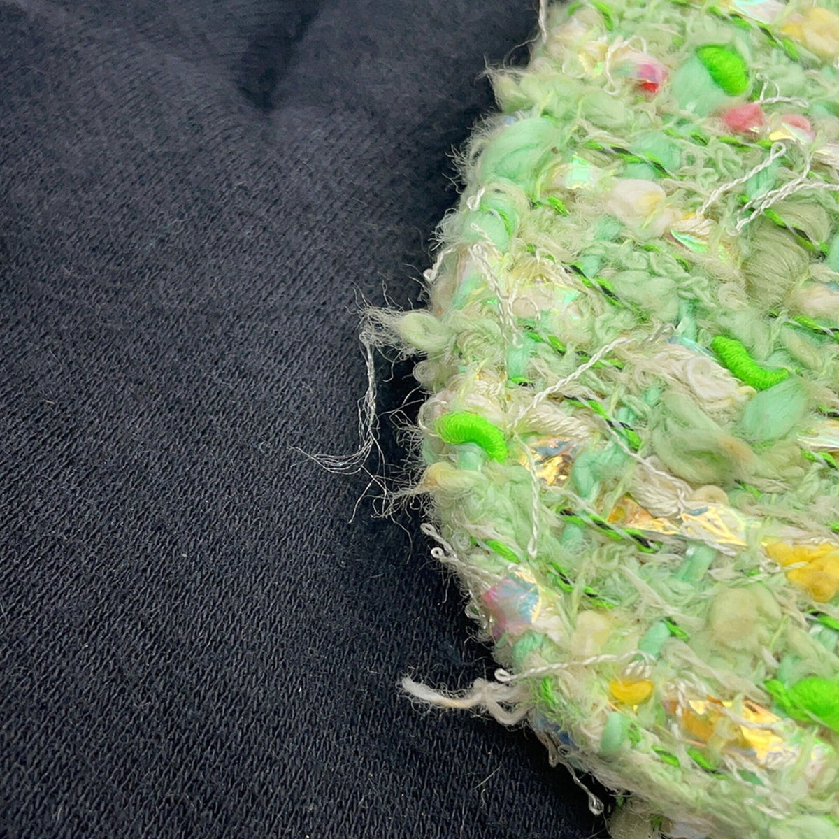 Chanel Green Multi-Color Tweed Handbag (Pre-Owned)