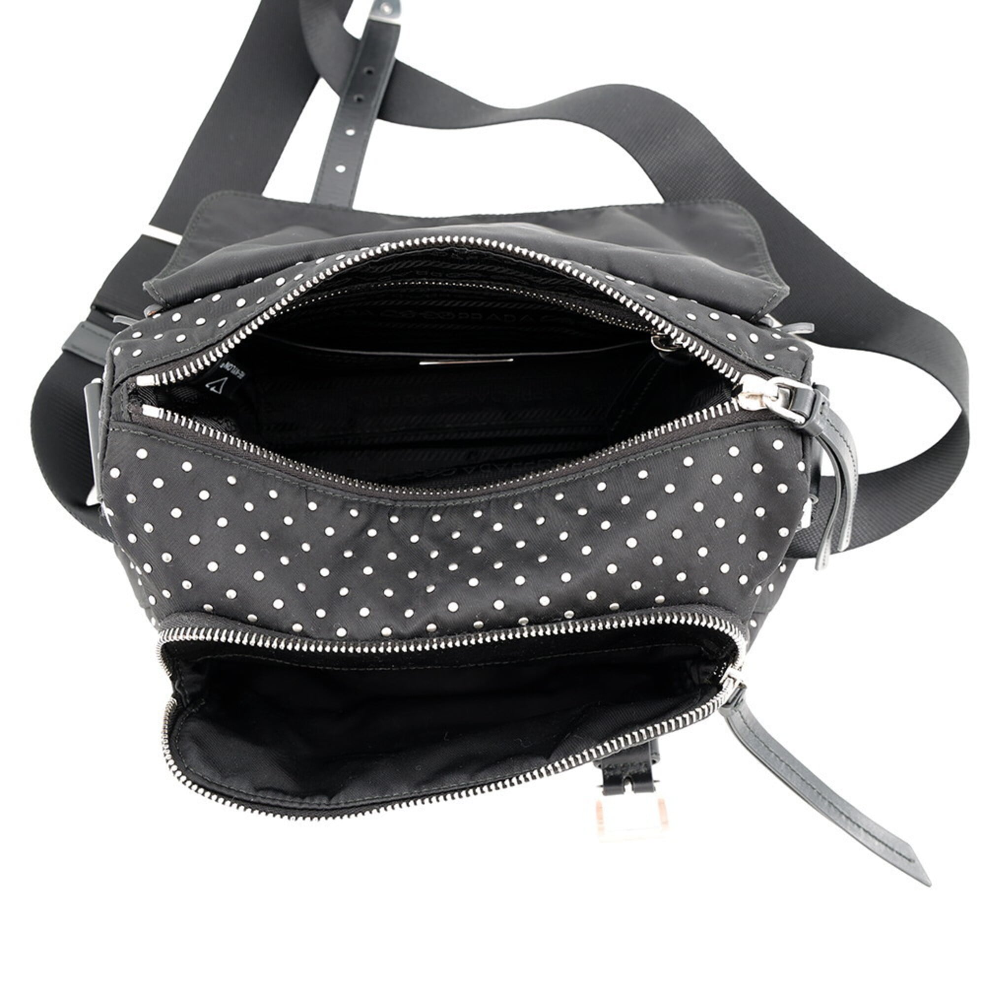 Prada Black Nylon Handbag Shoulder Bag (Pre-Owned)
