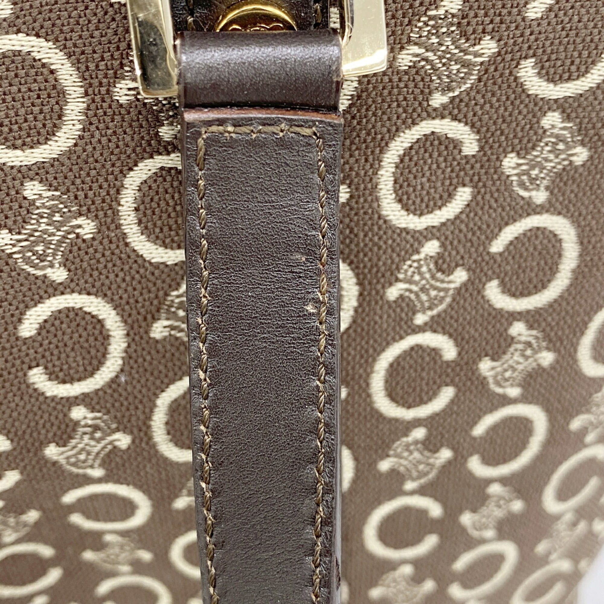 Celine Brown Canvas Handbag (Pre-Owned)