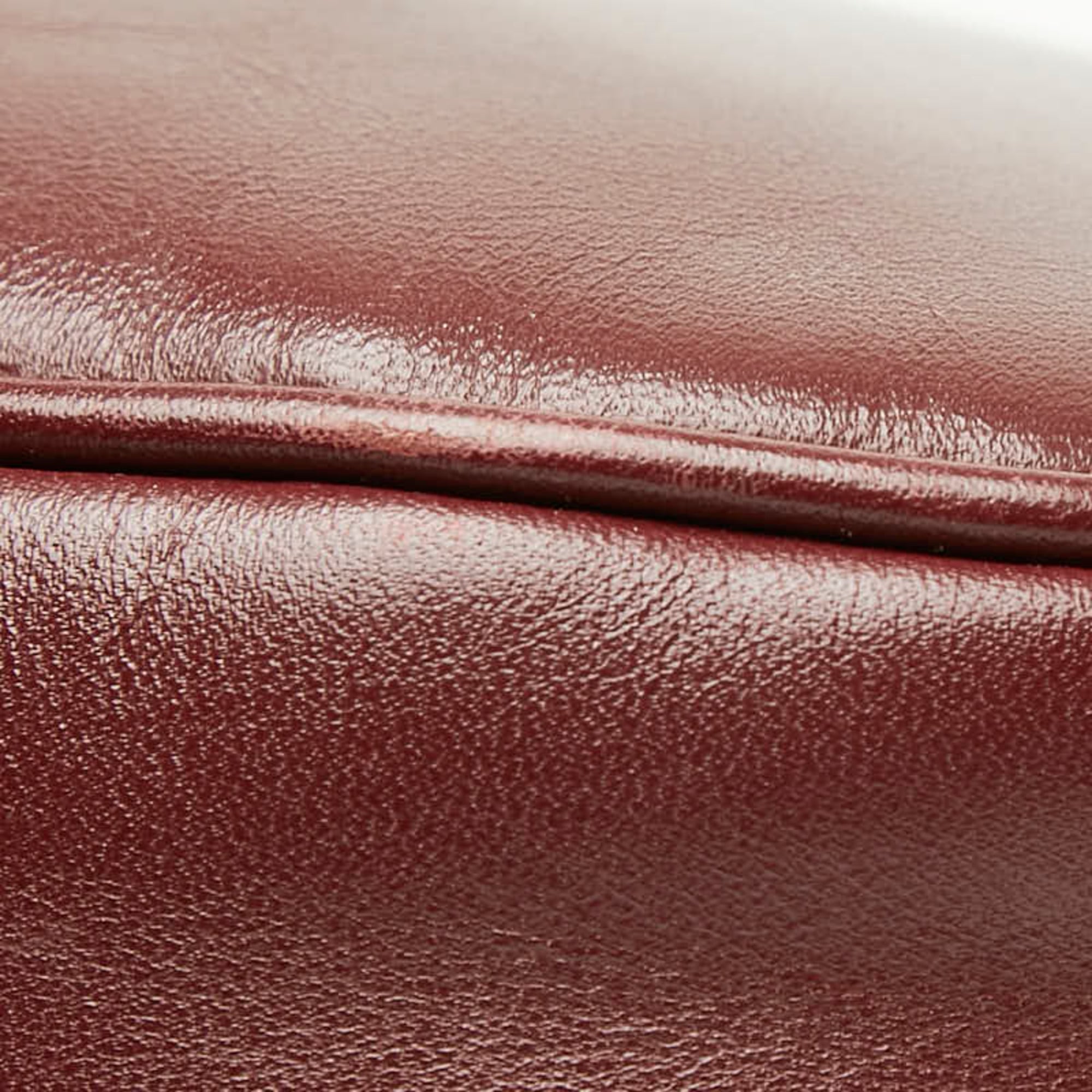 Cartier Must Bordeaux Wine Red Leather Shoulder Bag (Pre-Owned)