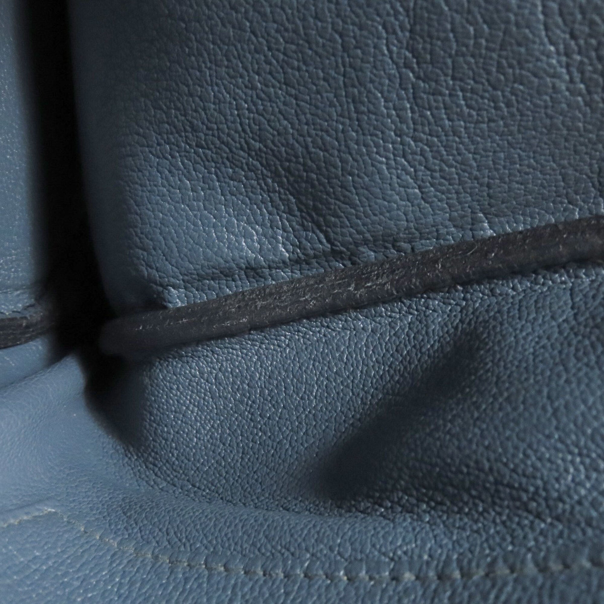 Hermes Blue Togo Leather Handbag (Pre-Owned)