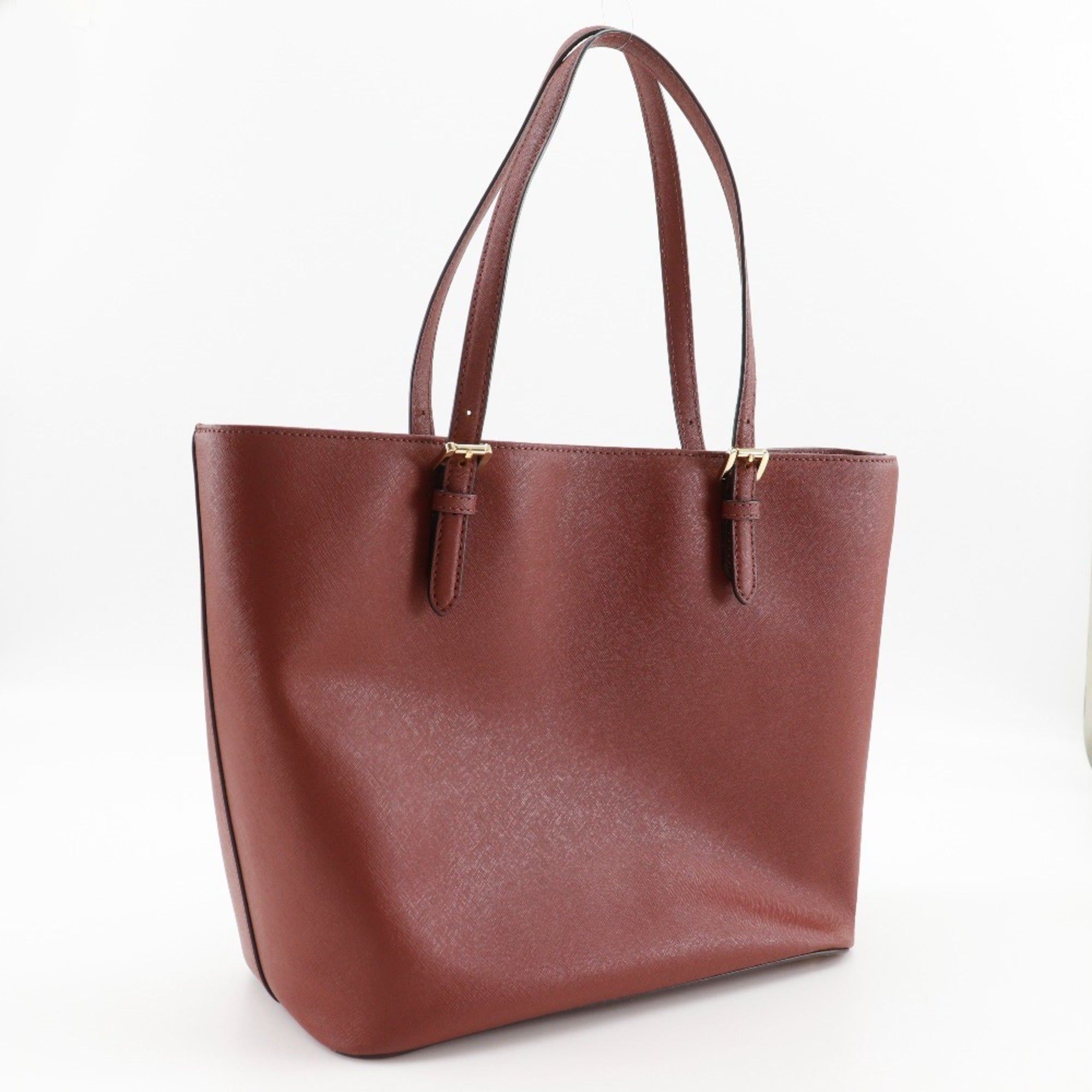 Michael Kors Red Color Leather Tote Bag (Pre-Owned)