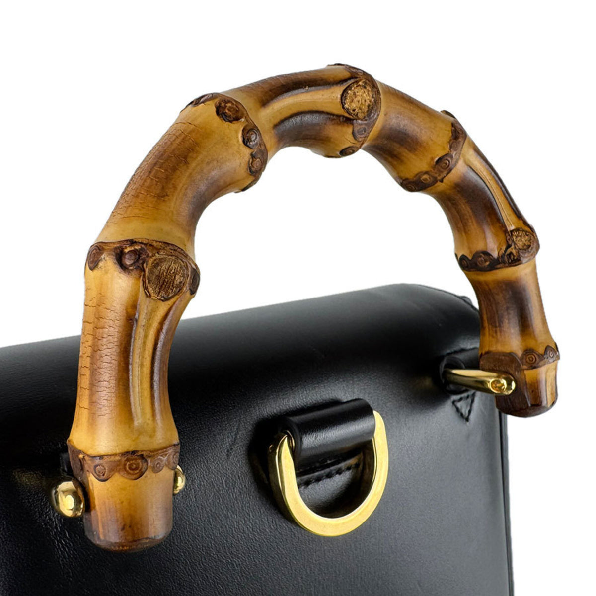 Gucci Black Leather Handbag Shoulder Bag (Pre-Owned)