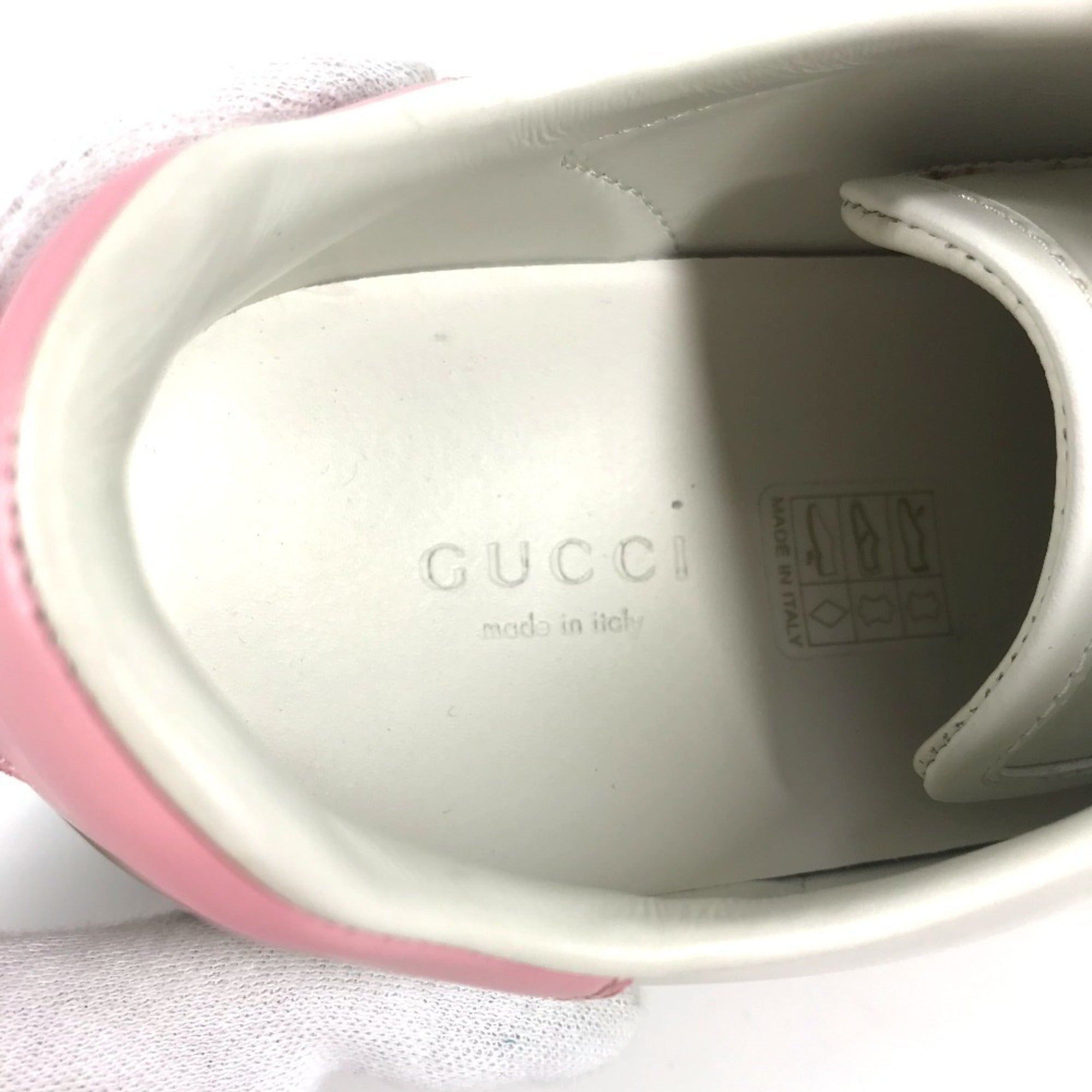 Gucci Pink White Sneakers (Pre-Owned)