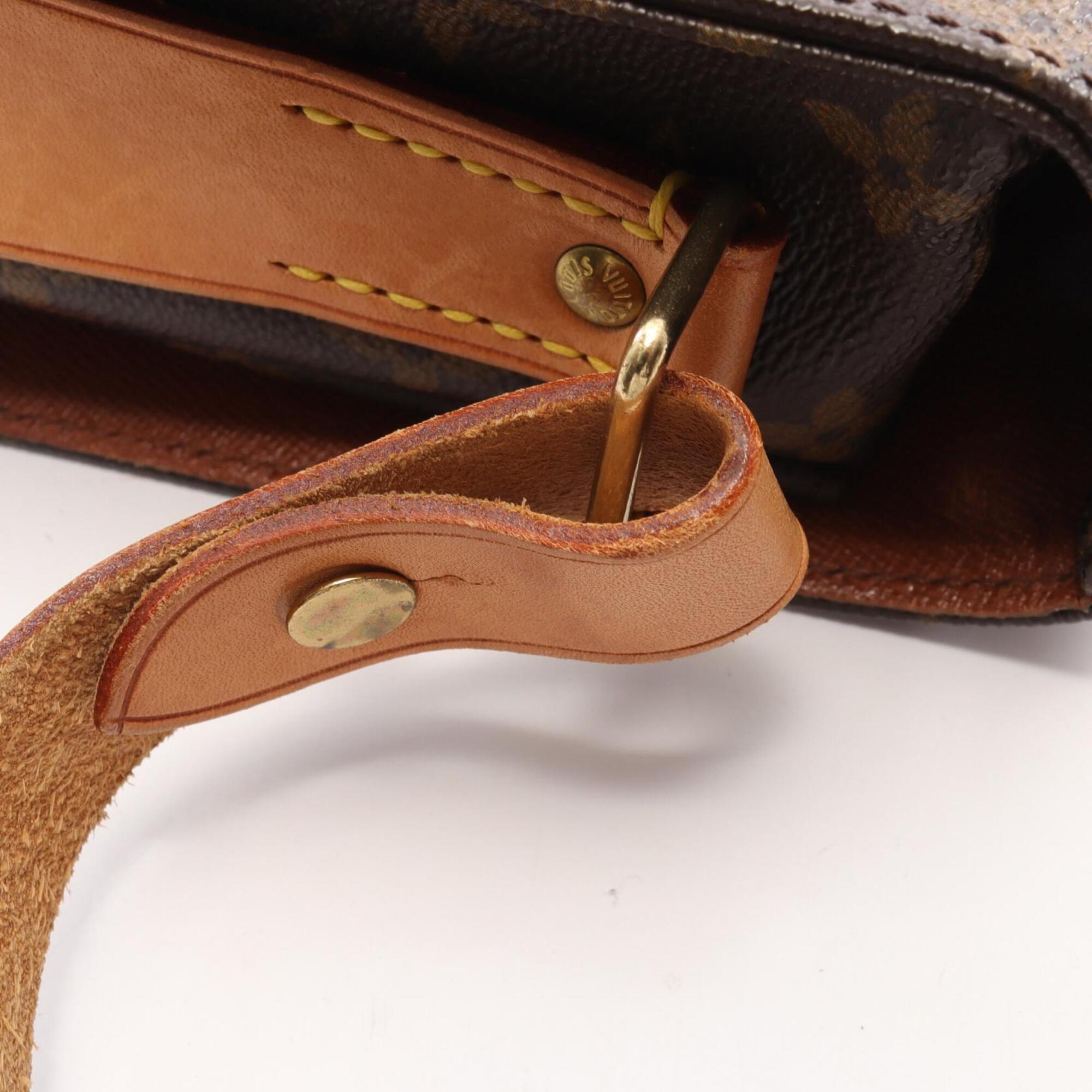 Louis Vuitton Brown Pvc Coated Canvas Leather Handbag Shoulder Bag (Pre-Owned)